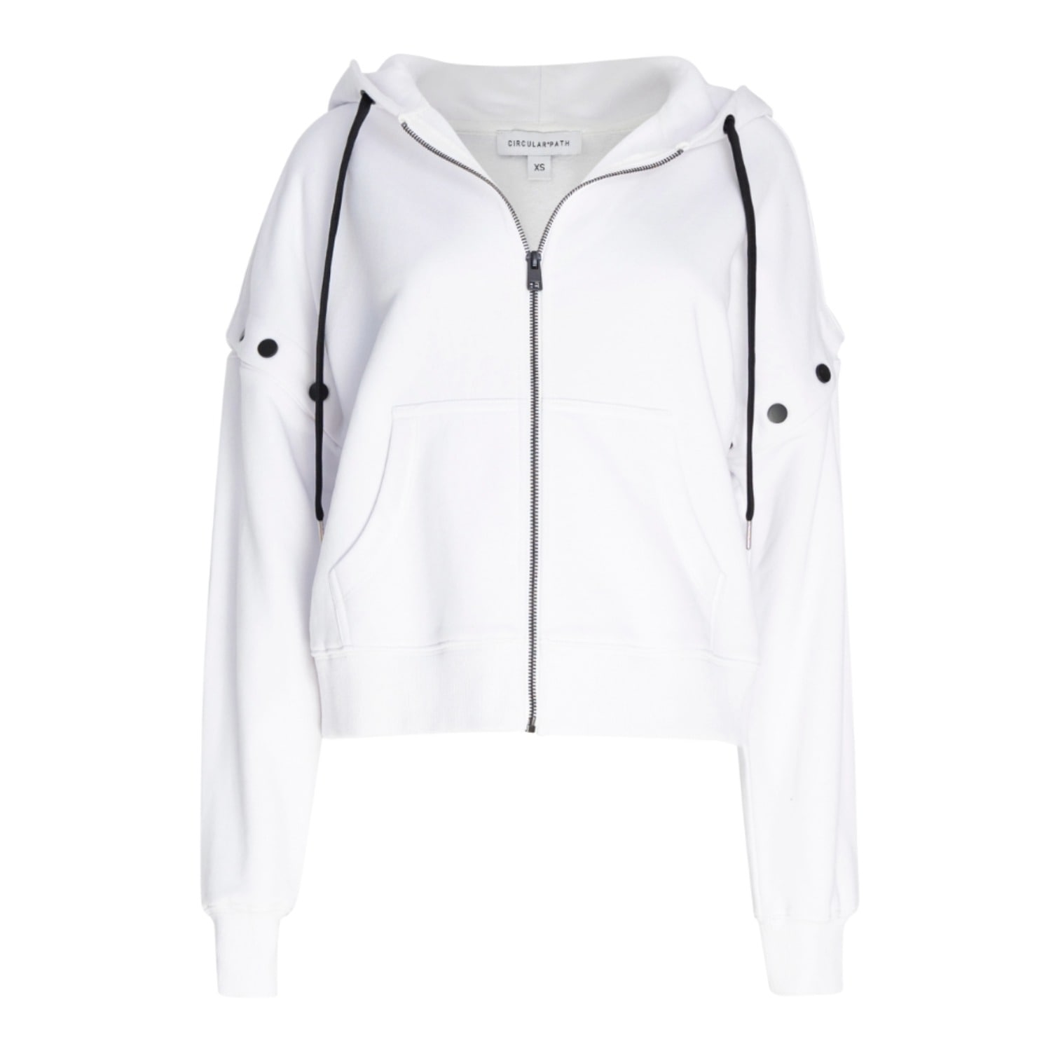 Circular Path Women's Two In One Hoodie - White In White