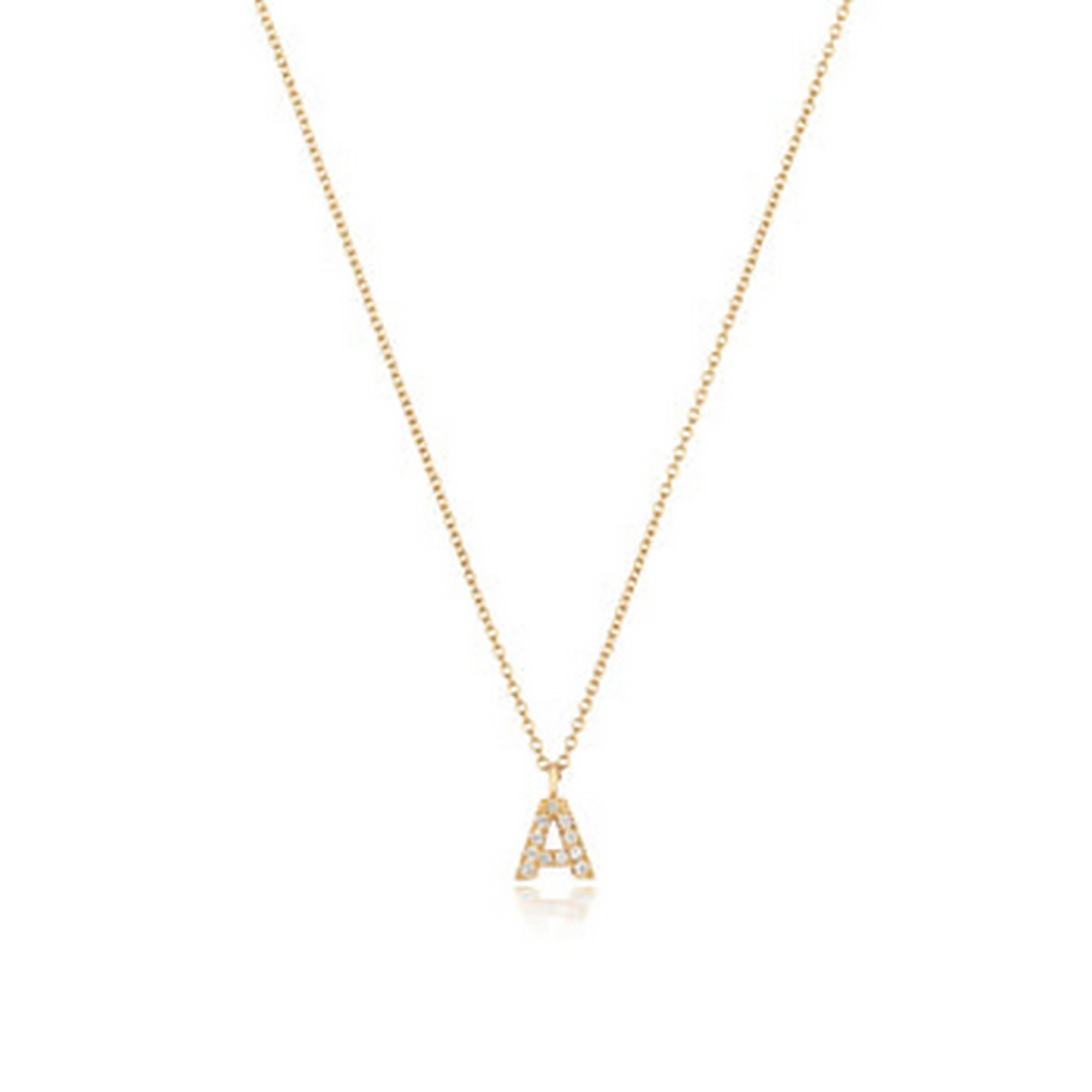 Cervin Blanc Women's Diamond Initial A Necklace In Gold In Gold