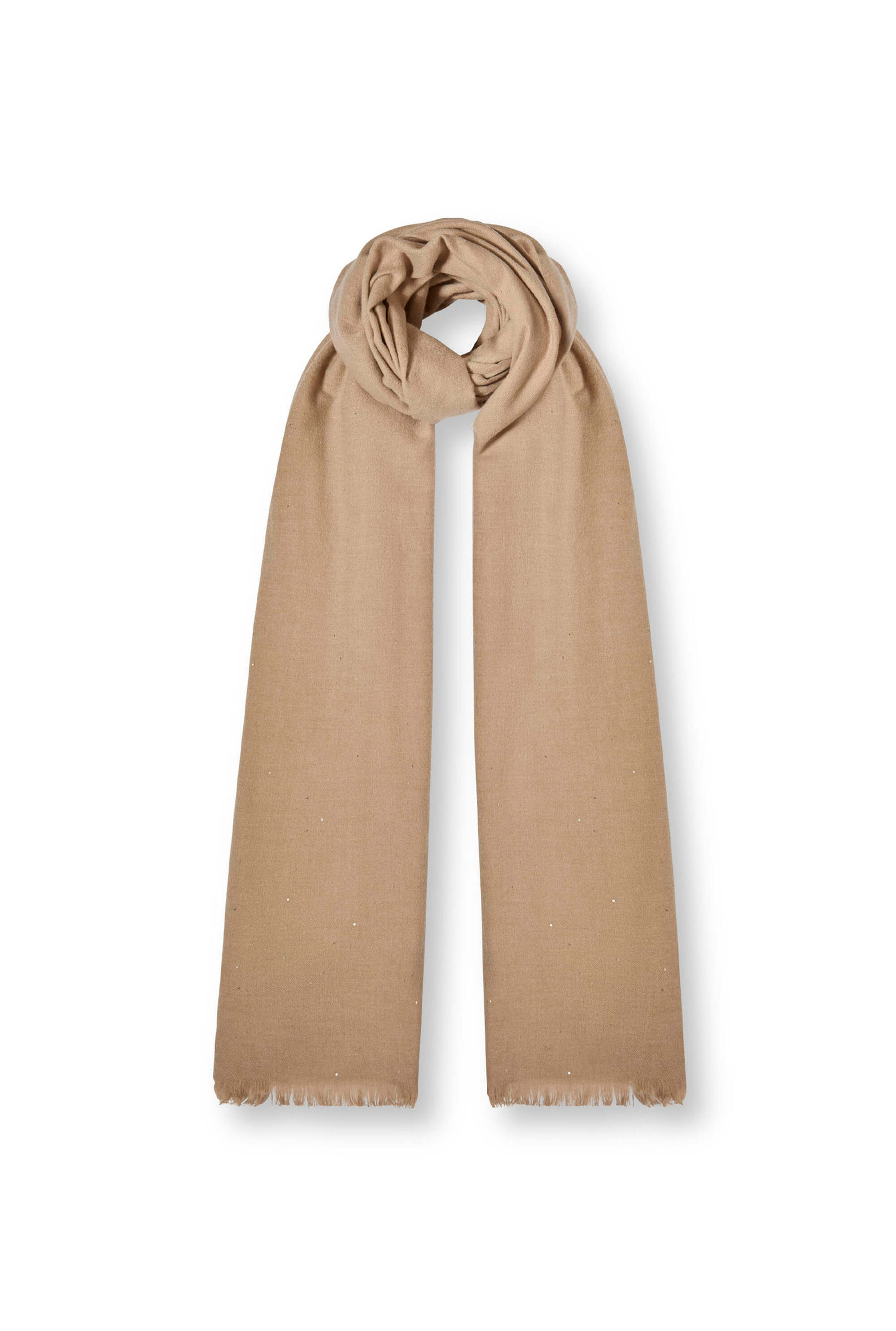 James Lakeland Women's Neutrals Soft Shine Beige Scarf In Brown