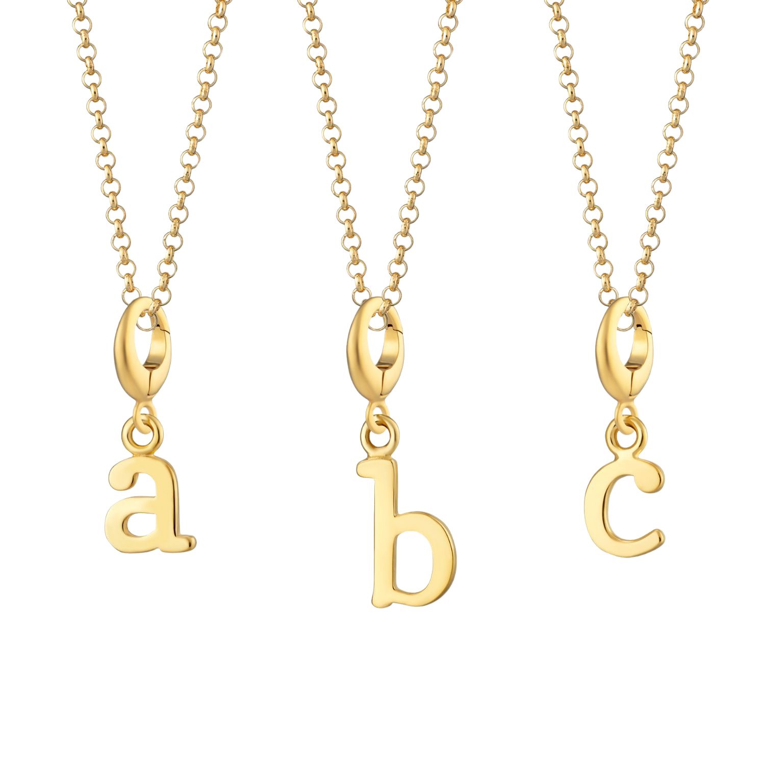 Lily Charmed Women's Gold Plated Letter Initial Charm Necklace