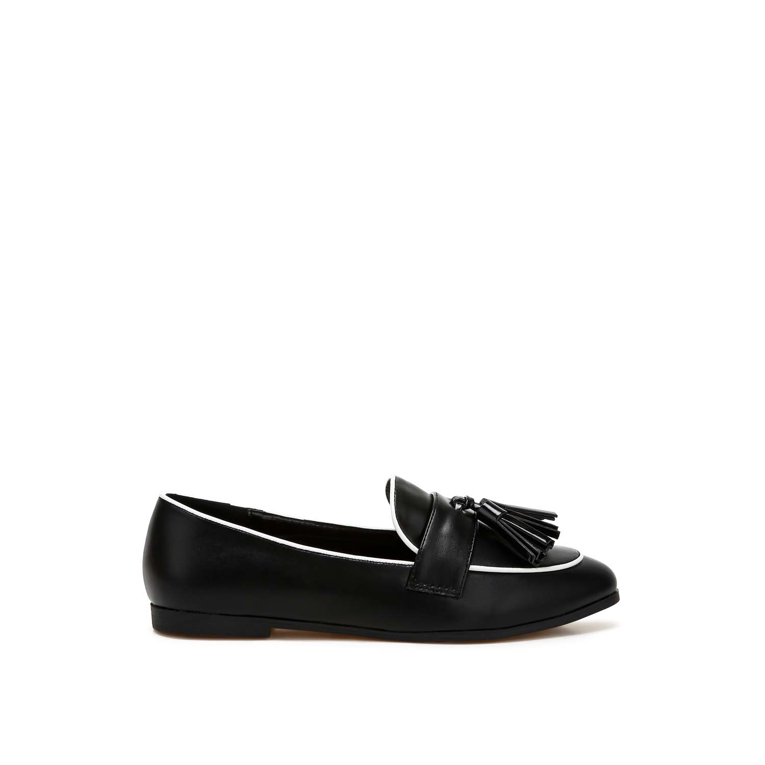 Rag & Co Women's Black Mythos Dual Tone Tassel Loafers By