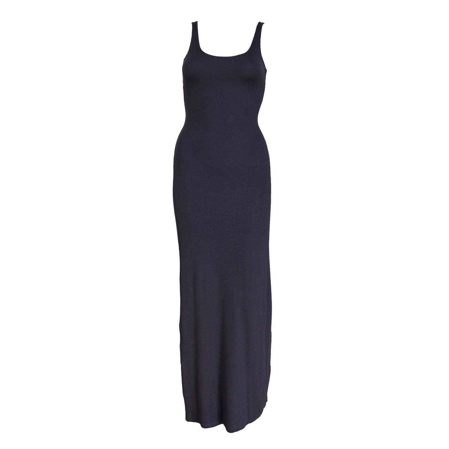 Women’s Blue / Grey The Saya Tank Maxi Dress In Charcoal Extra Small Julia Strouk Design