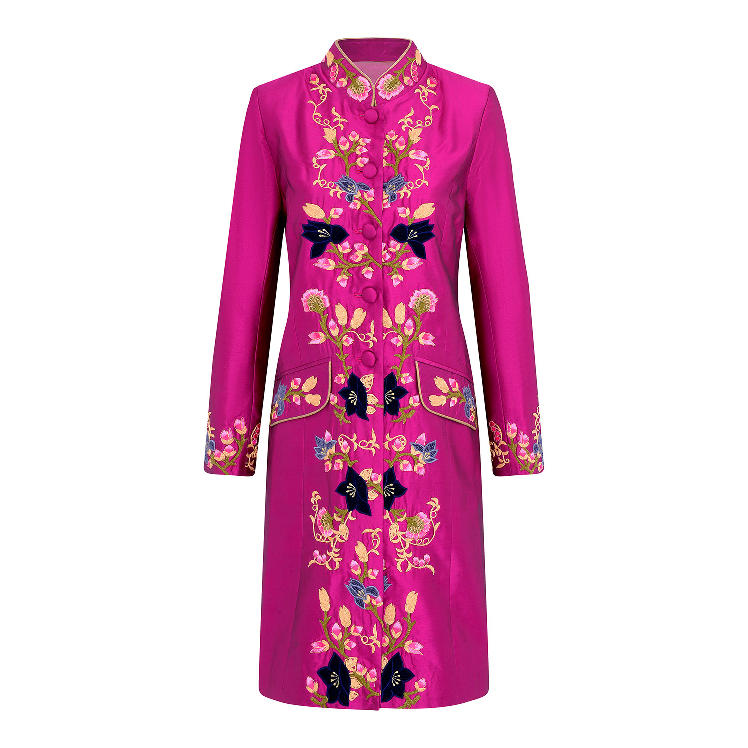 Women's Pink Berry Frome Peking Lapel Jacket | Extra Large | Beatrice Von Tresckow