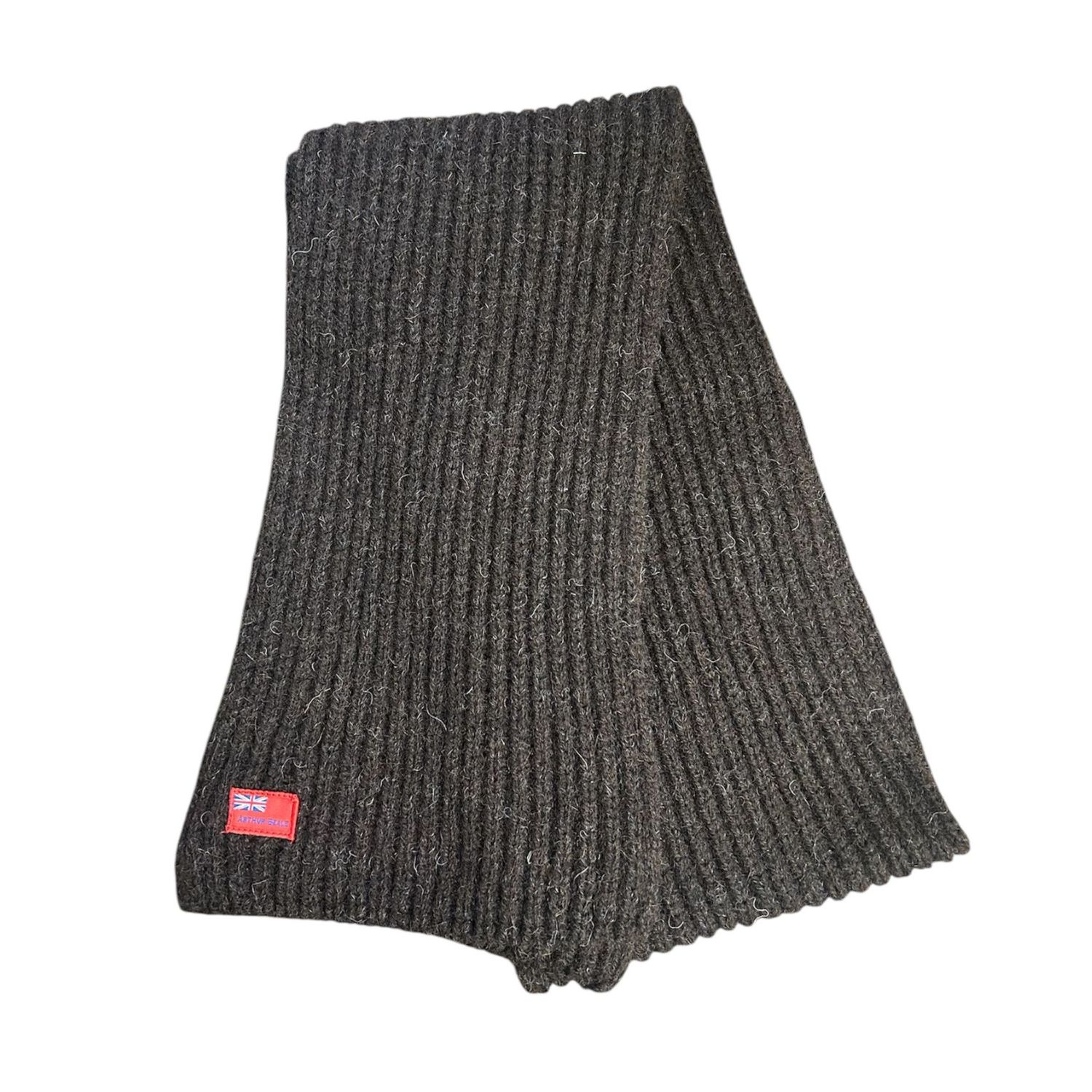 Arthur Beale Men's Brown / Neutrals  Pure British Wool Scarf - Black Welsh Mountain In Brown