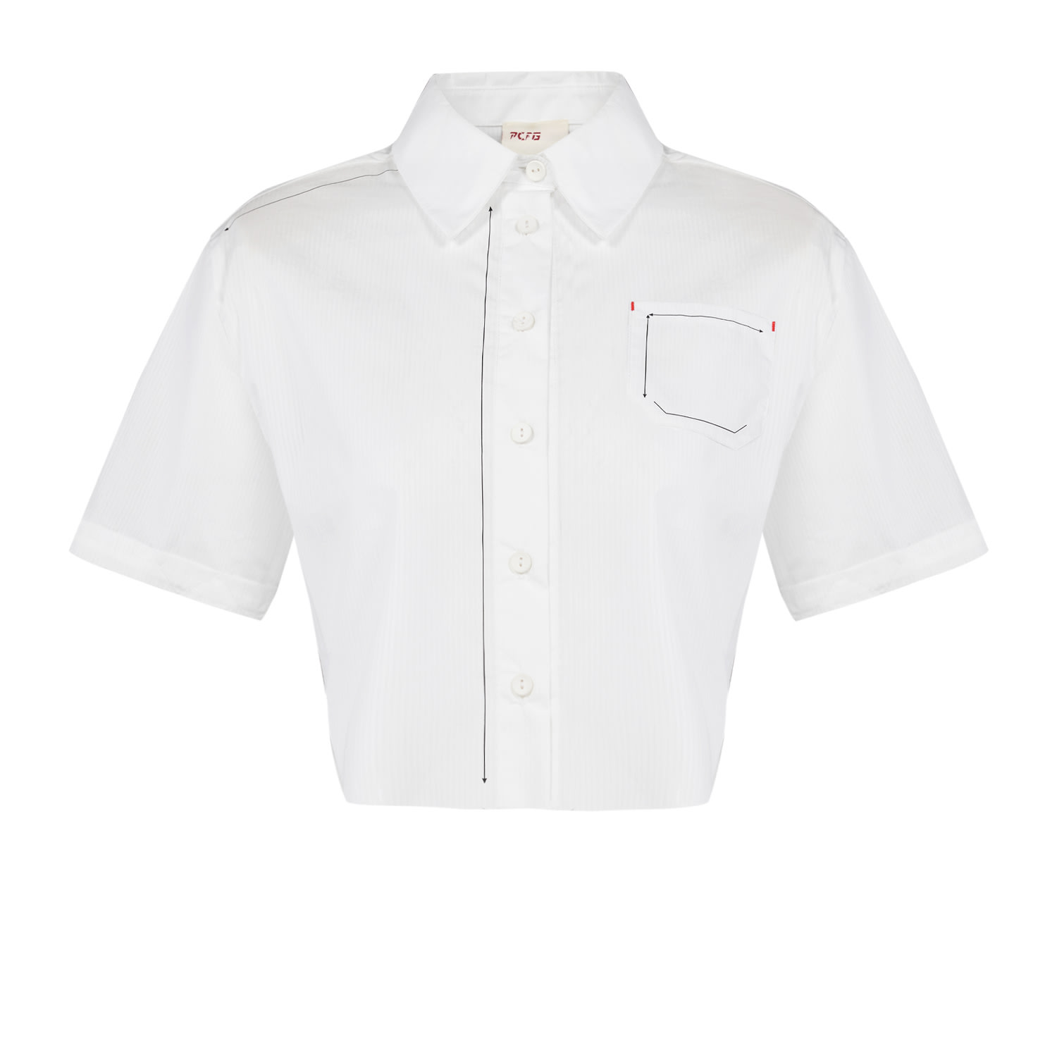 Pcfg Women's Free Heaven Striped Crop Shirt - White In White