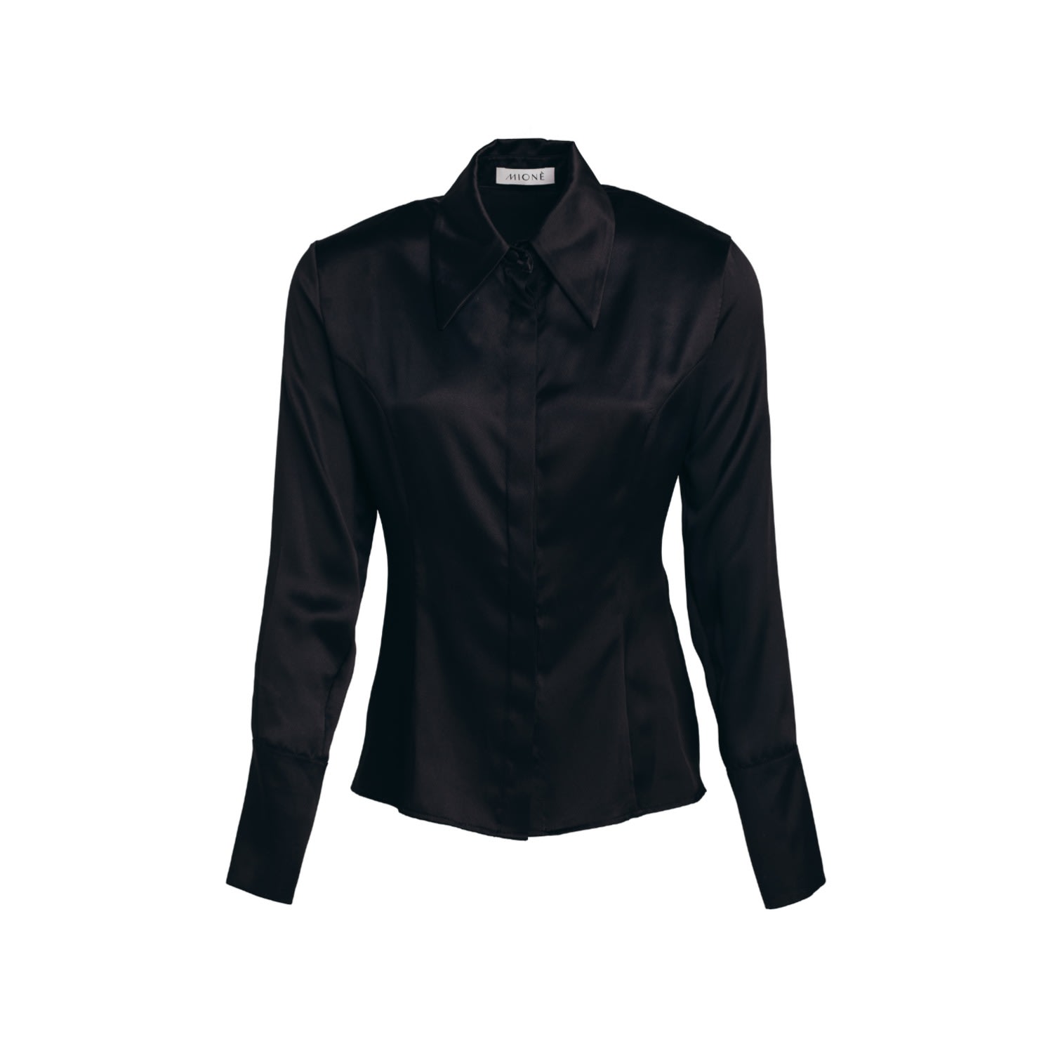 Mionè Women's Silk Shirt - Black In Black
