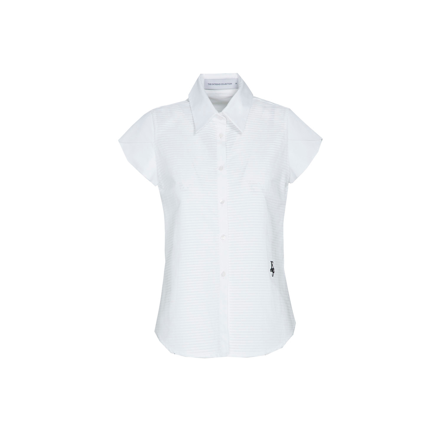 The Extreme Collection Women's White Henrietta Petal Front Drawstring Shirt