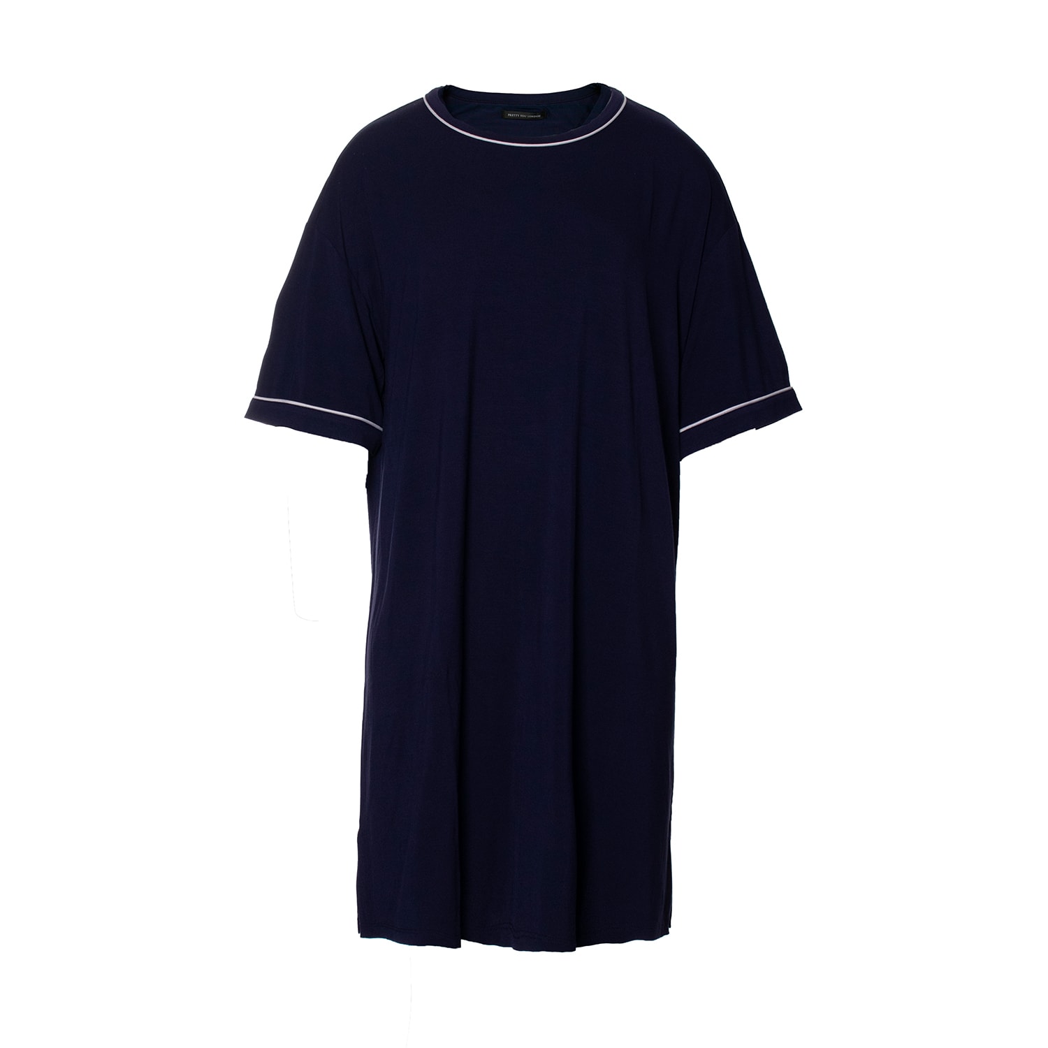 Pretty You Women's Blue Bamboo Classic Tee Dress In Midnight