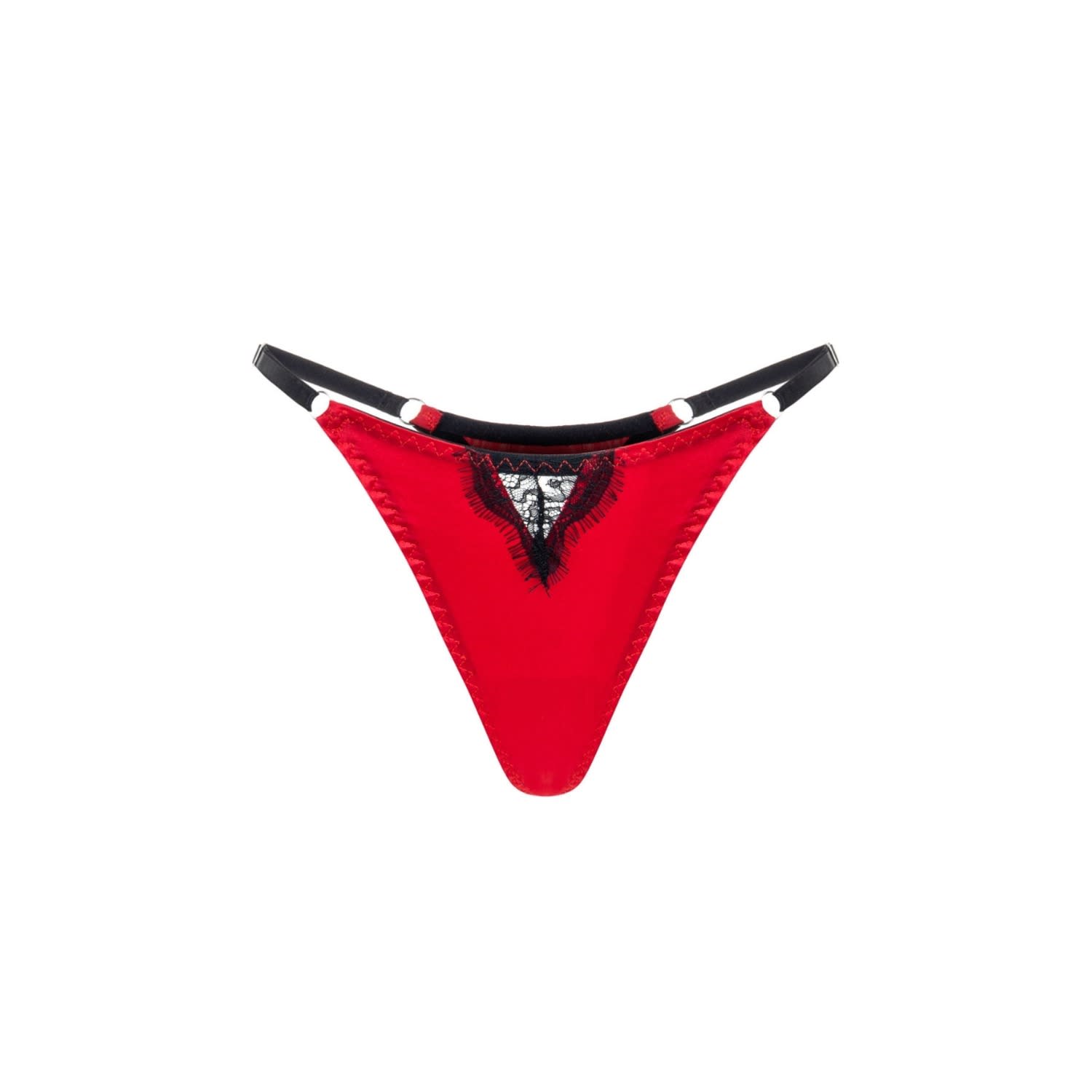 Mers Silk Women's Hera Red Silk&lace Thong