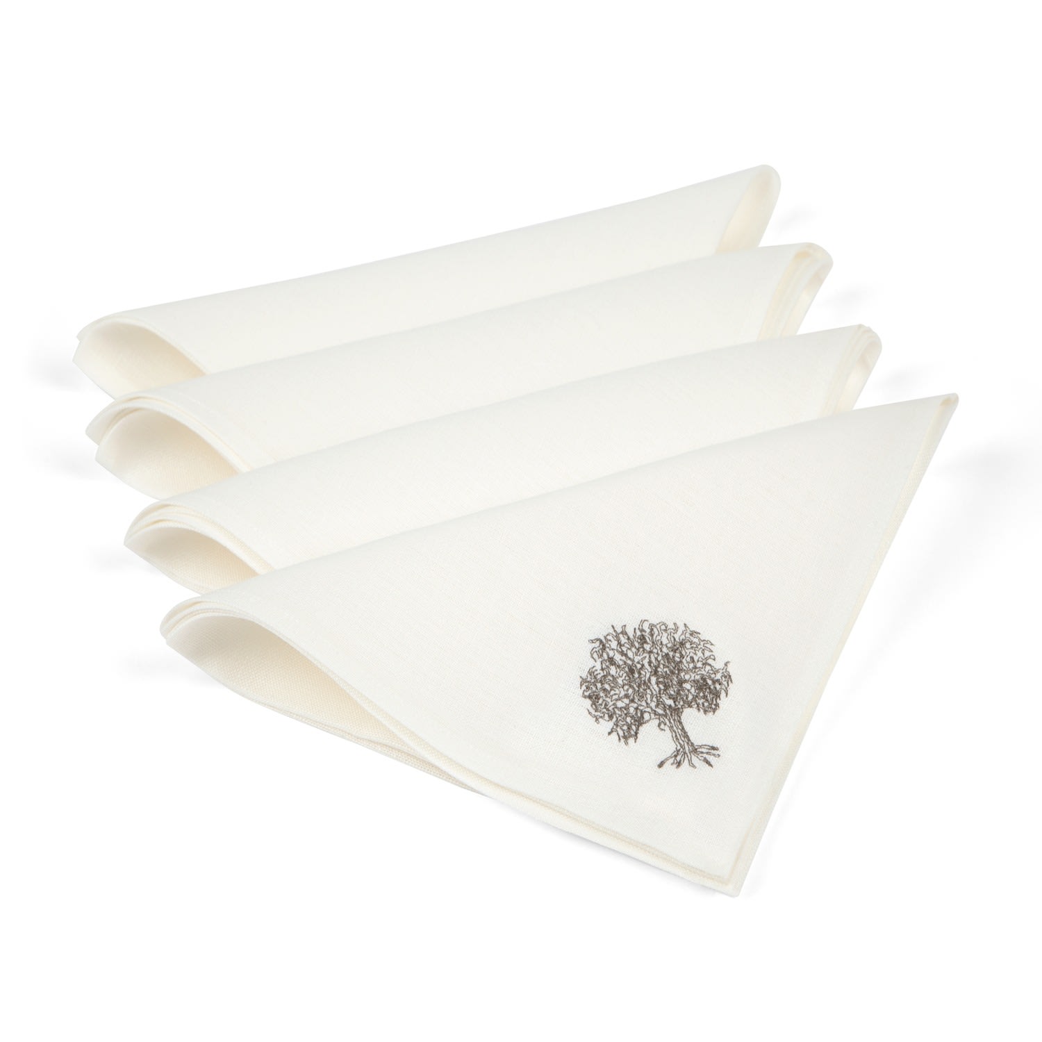 White Tree Of Life Napkins Cream Irish Linen House