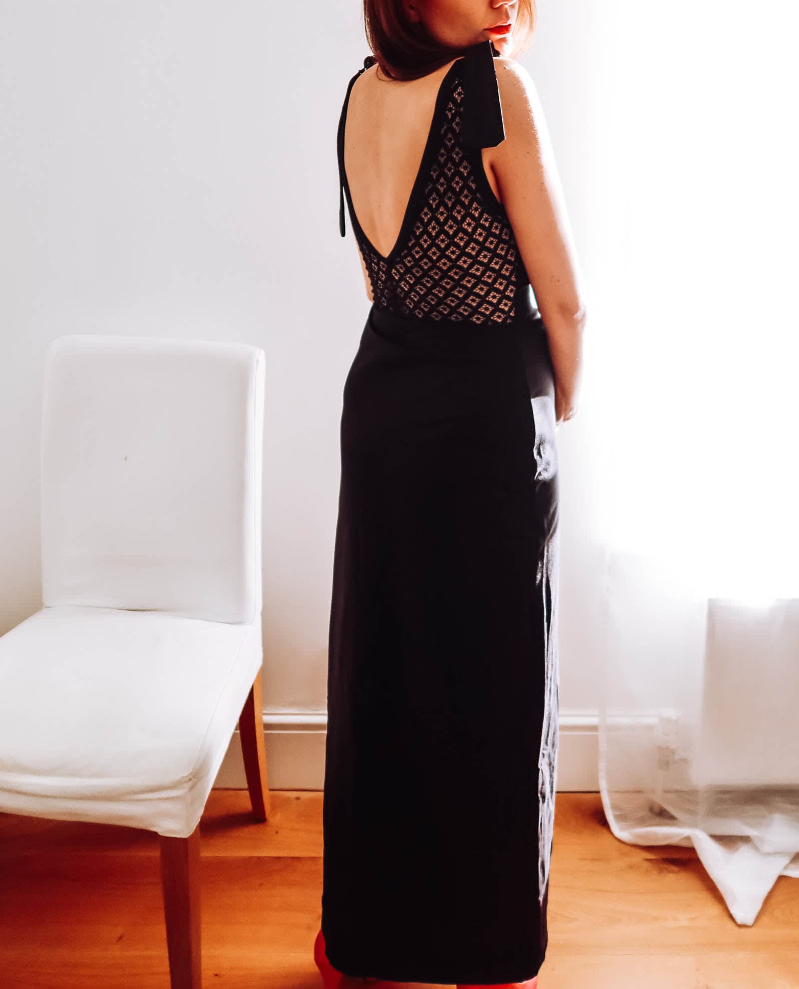 Cotton lace cheap maxi dress