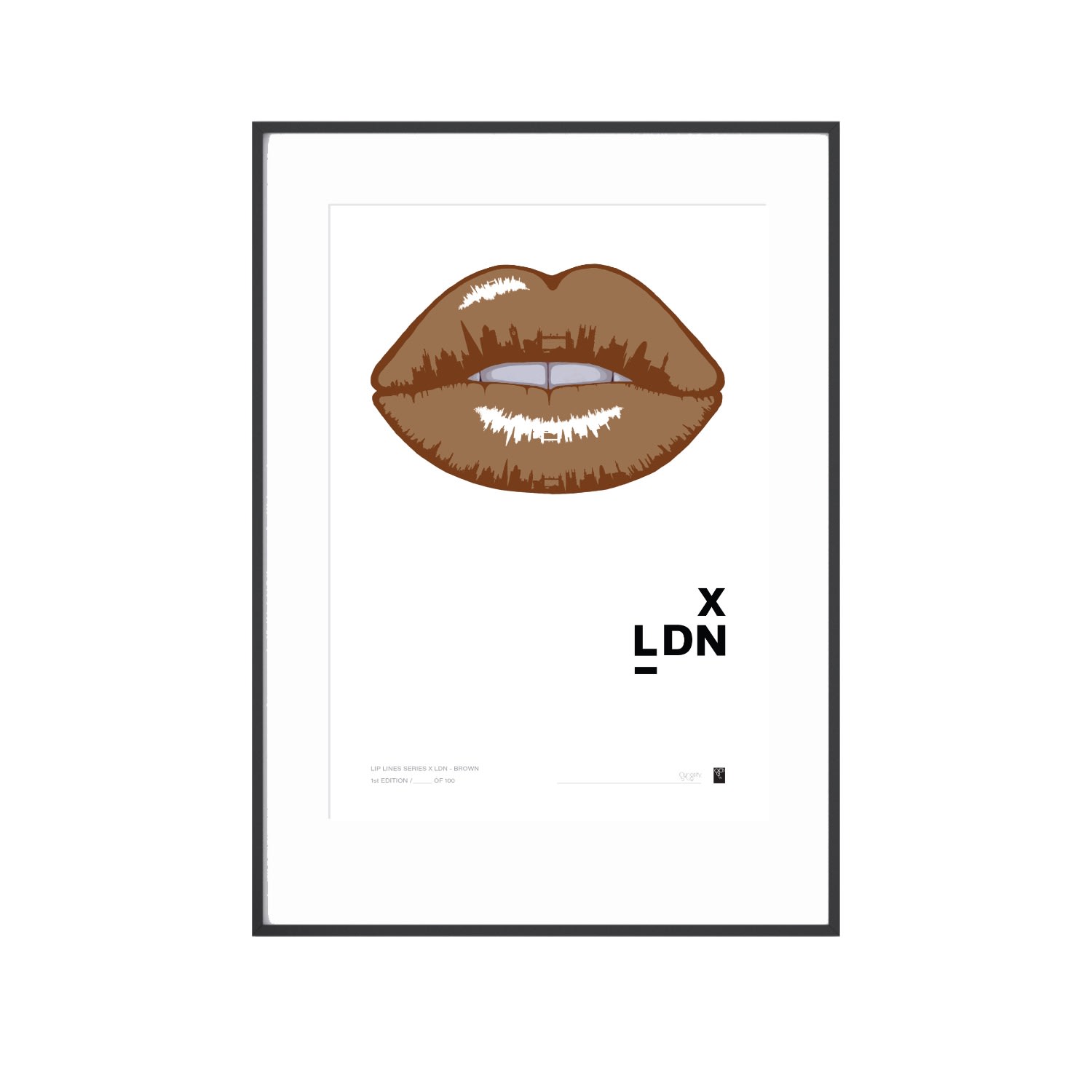 Curiosity Snug Lip Lines Series X Ldn - Brown Print In Multi