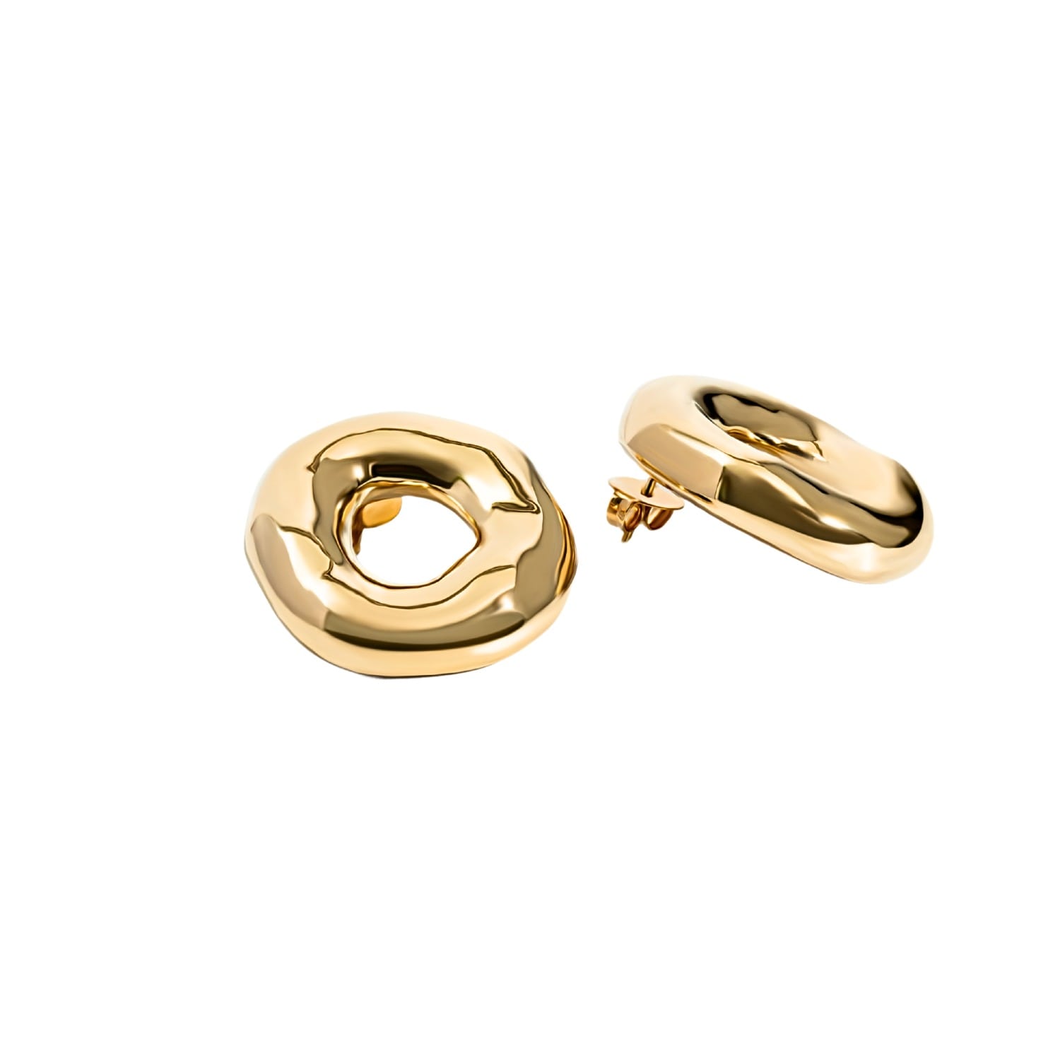 Denise Pacini Women's Gold Mary Oversized Statement Stud Earrings
