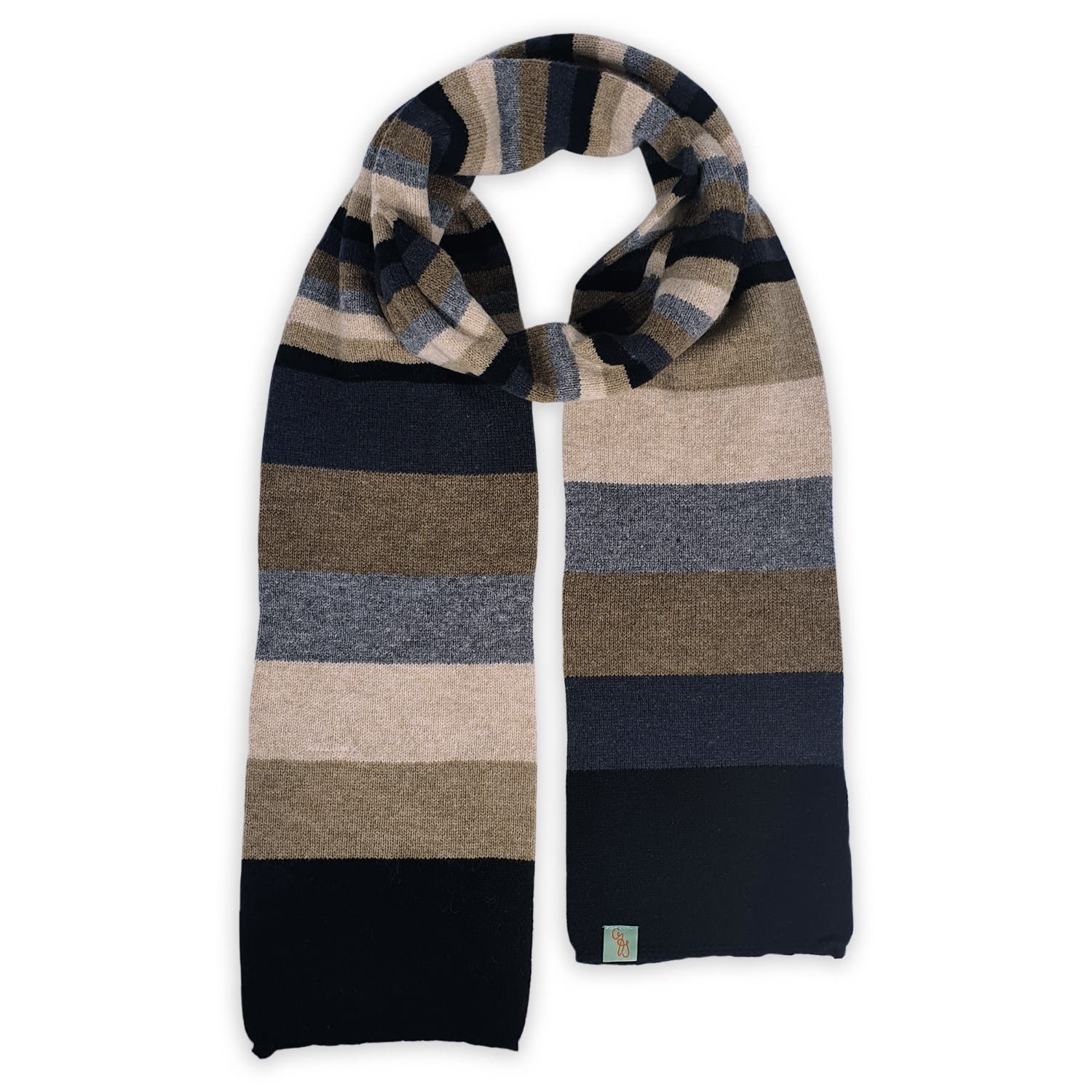 Otto & Spike Men's Black / Grey / Brown Scarves - Number One - Black, College Grey In Multi