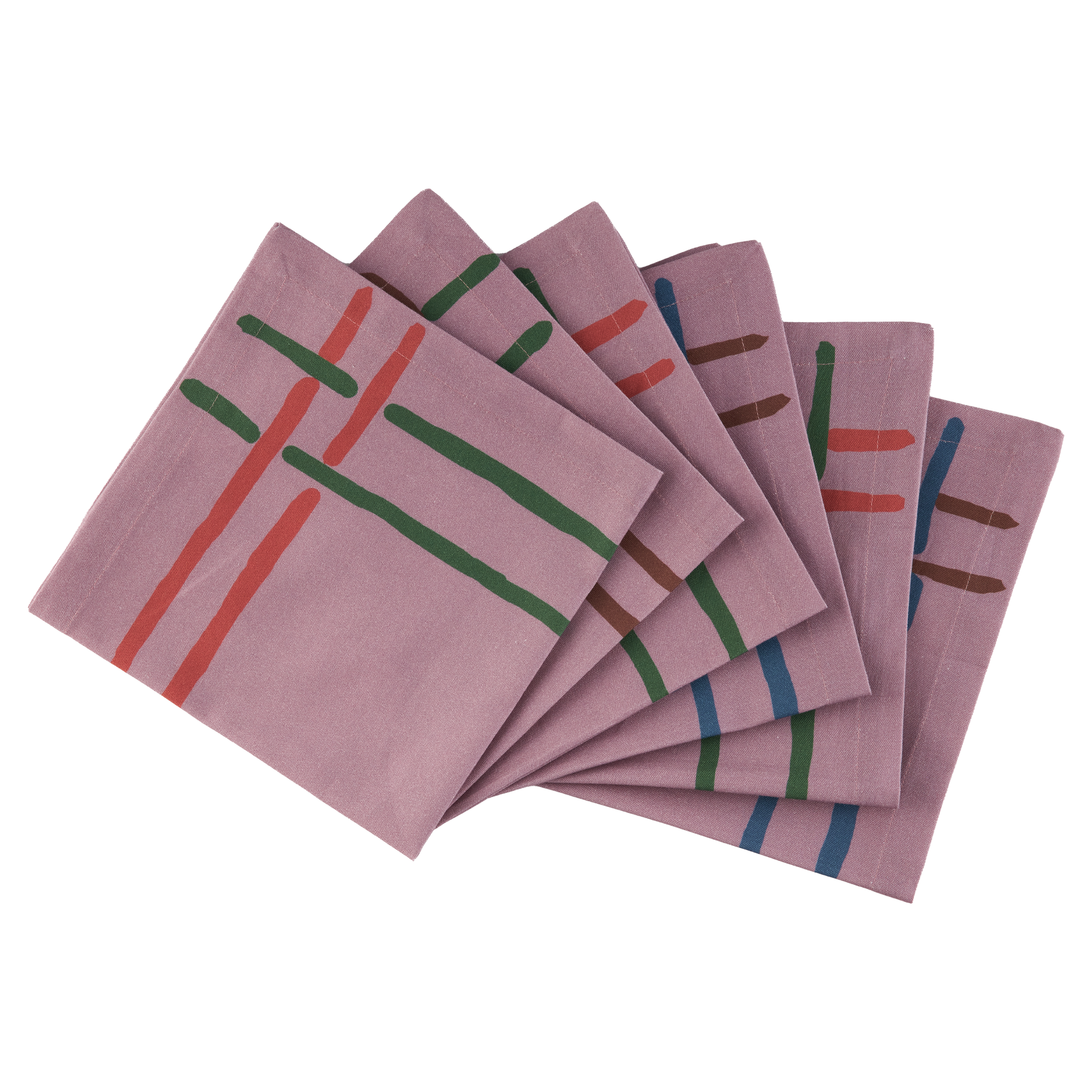 Pink / Purple Set Of Napkins In La Vie En Rose Sophie Williamson Design