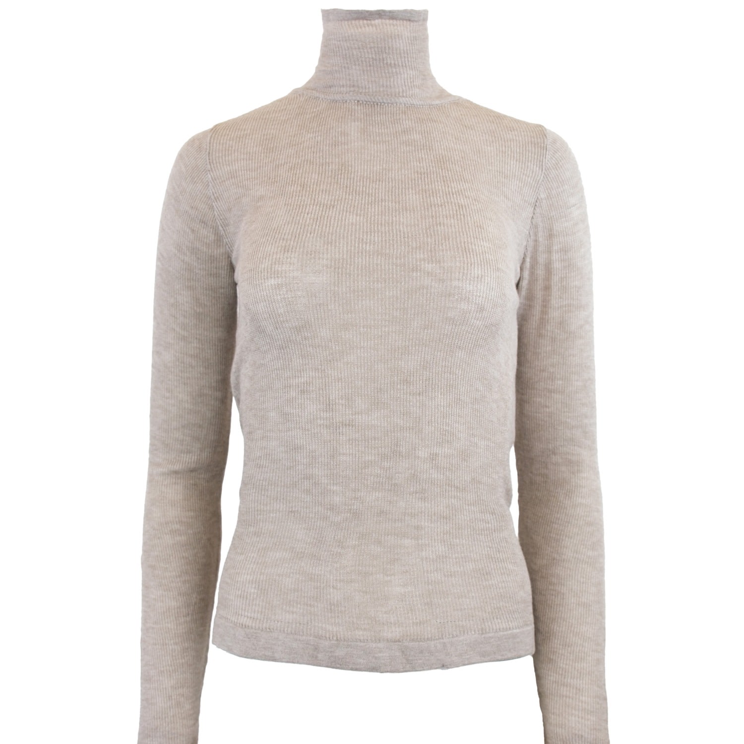 Theo The Label Women's Nomia Sheer Knit Turtleneck - Heather Grey In Gray