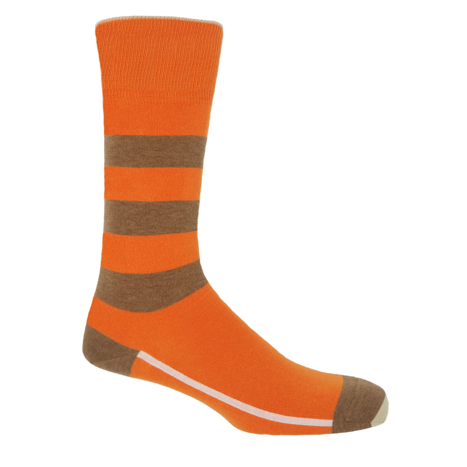 Yellow / Orange Orange Equilibrium Men’s Organic Socks One Size Peper Harow - Made in England