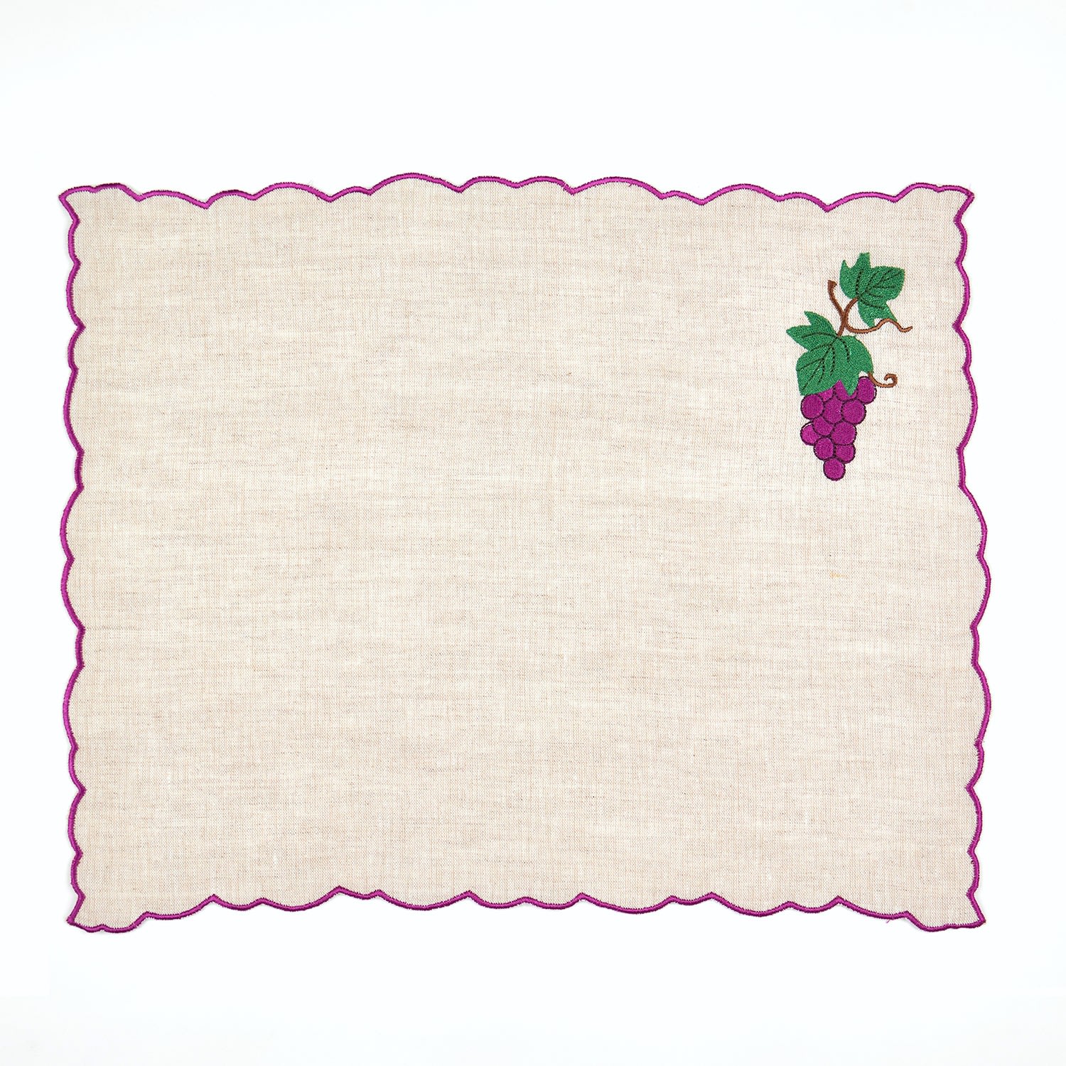 Grape - Set Of 4 Linen Placemat Km Home Collection