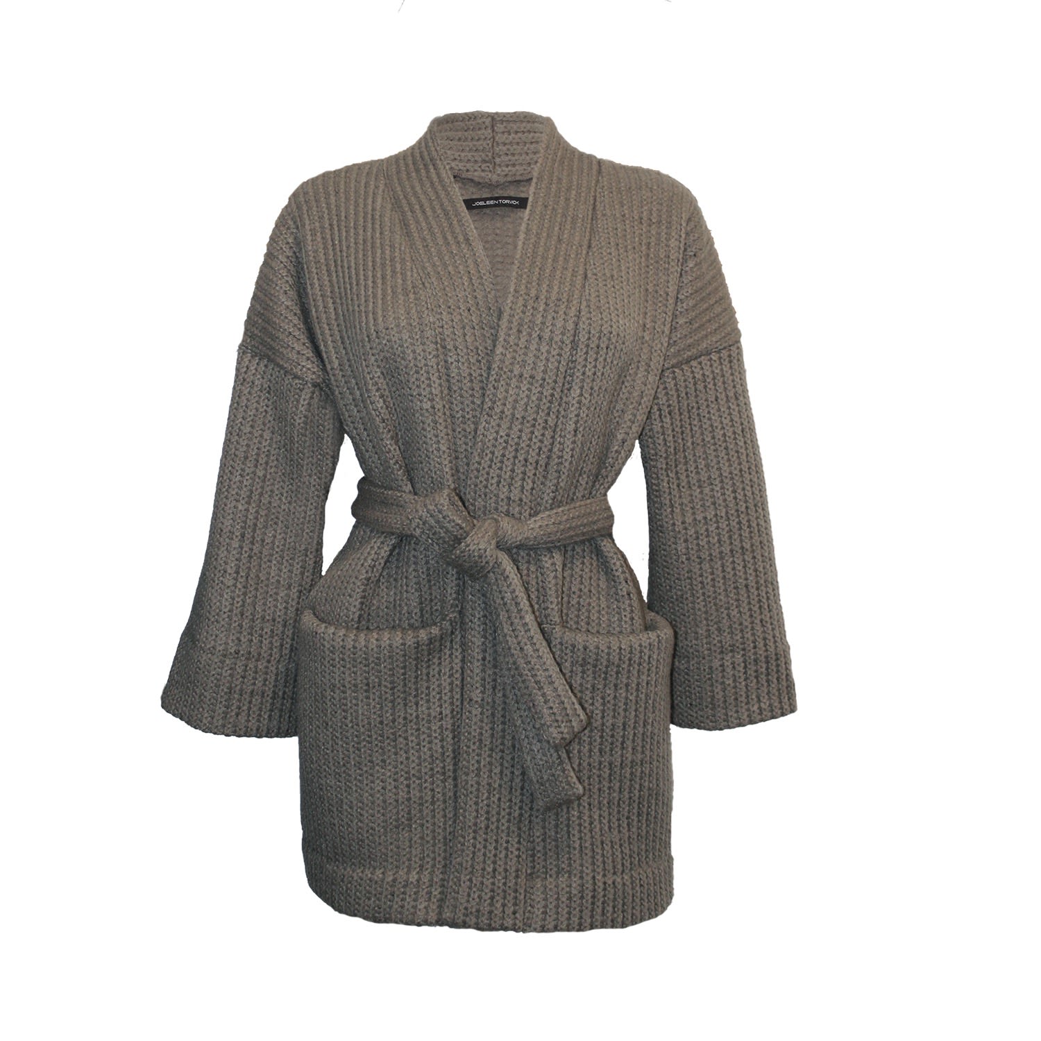 Joeleen Torvick Women's Kimono Chunky Wool Cardigan - Neutrals