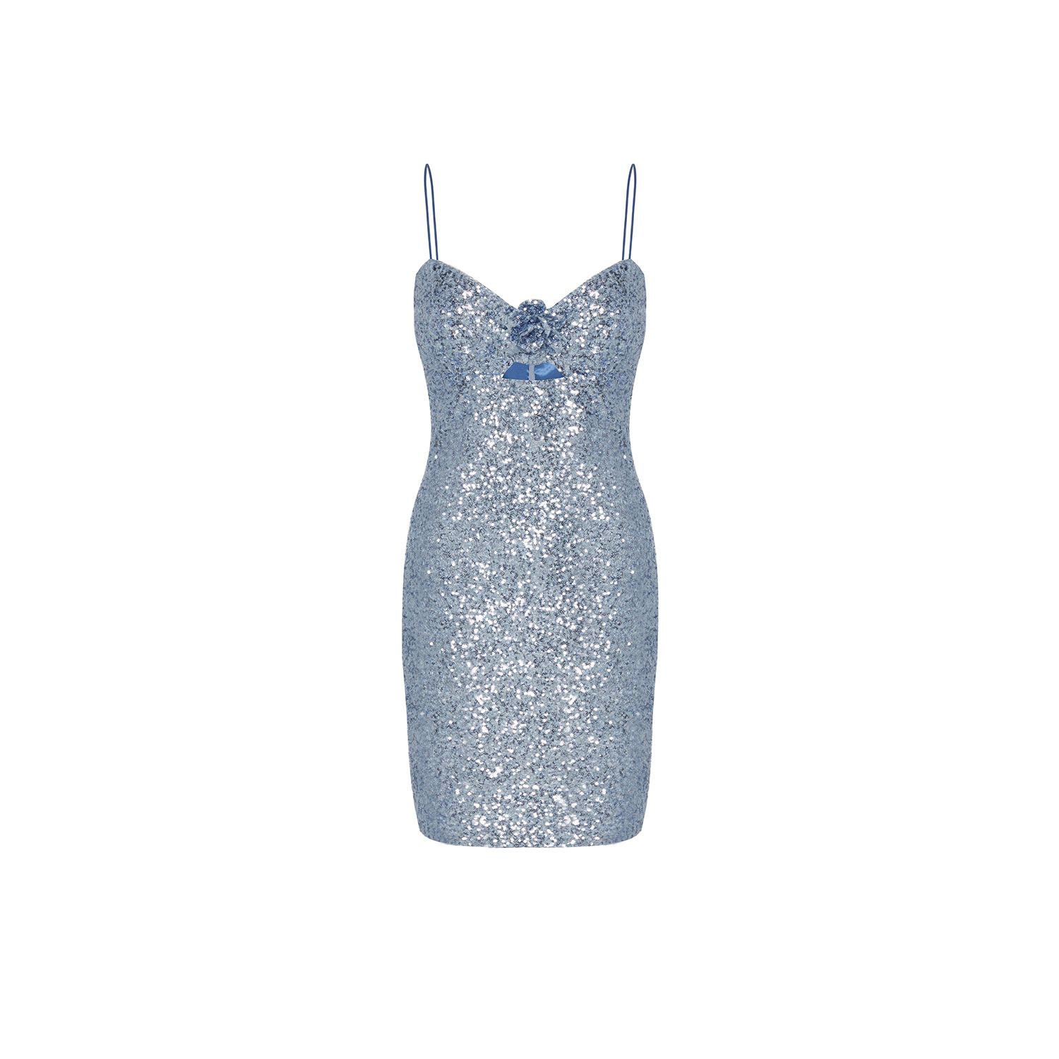 Women’s Sequined Blue Mini Dress Xxs Rue Les Createurs