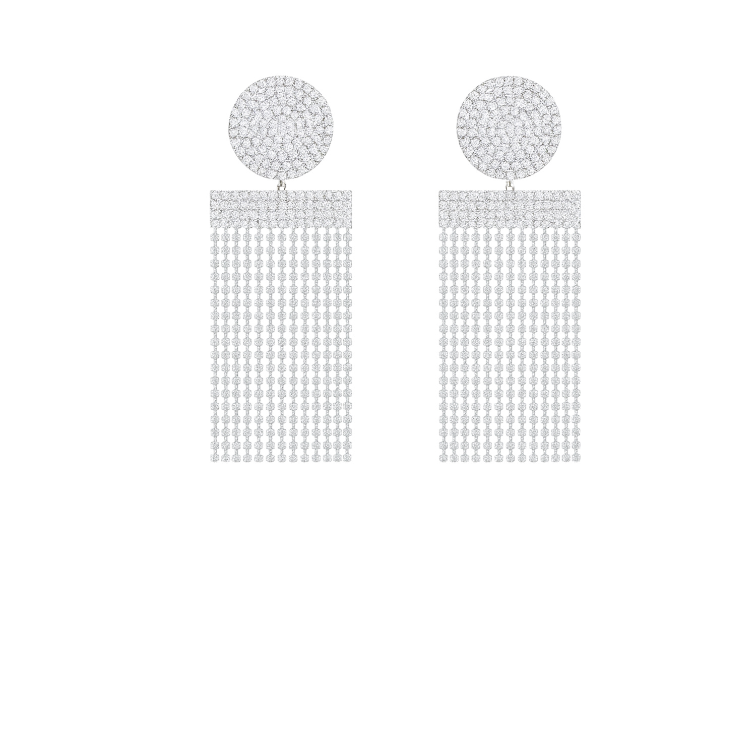 The Gala Women's Silver Stardust Curtain Disc Drops