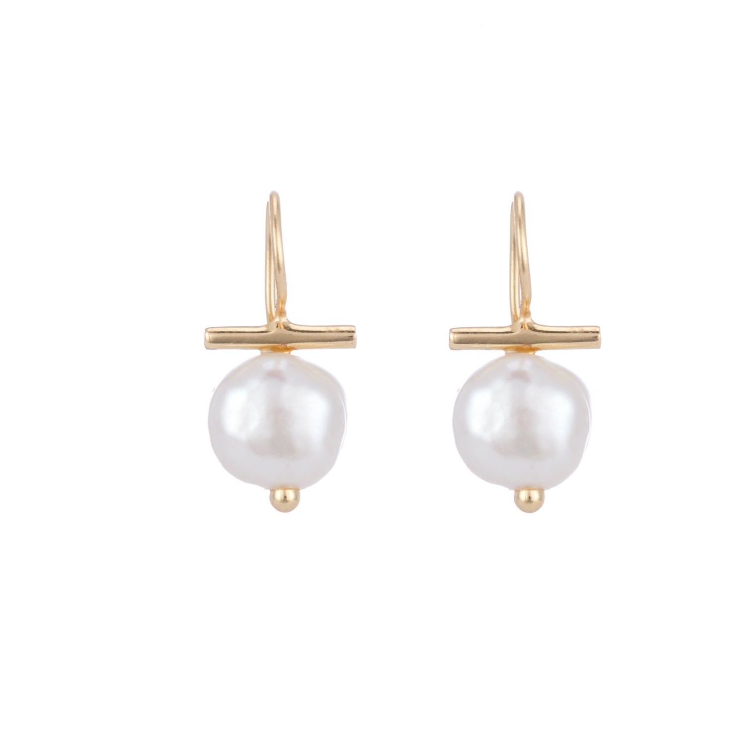 Coco & Kinney Women's Gold / White Madeleine Earrings In Multi
