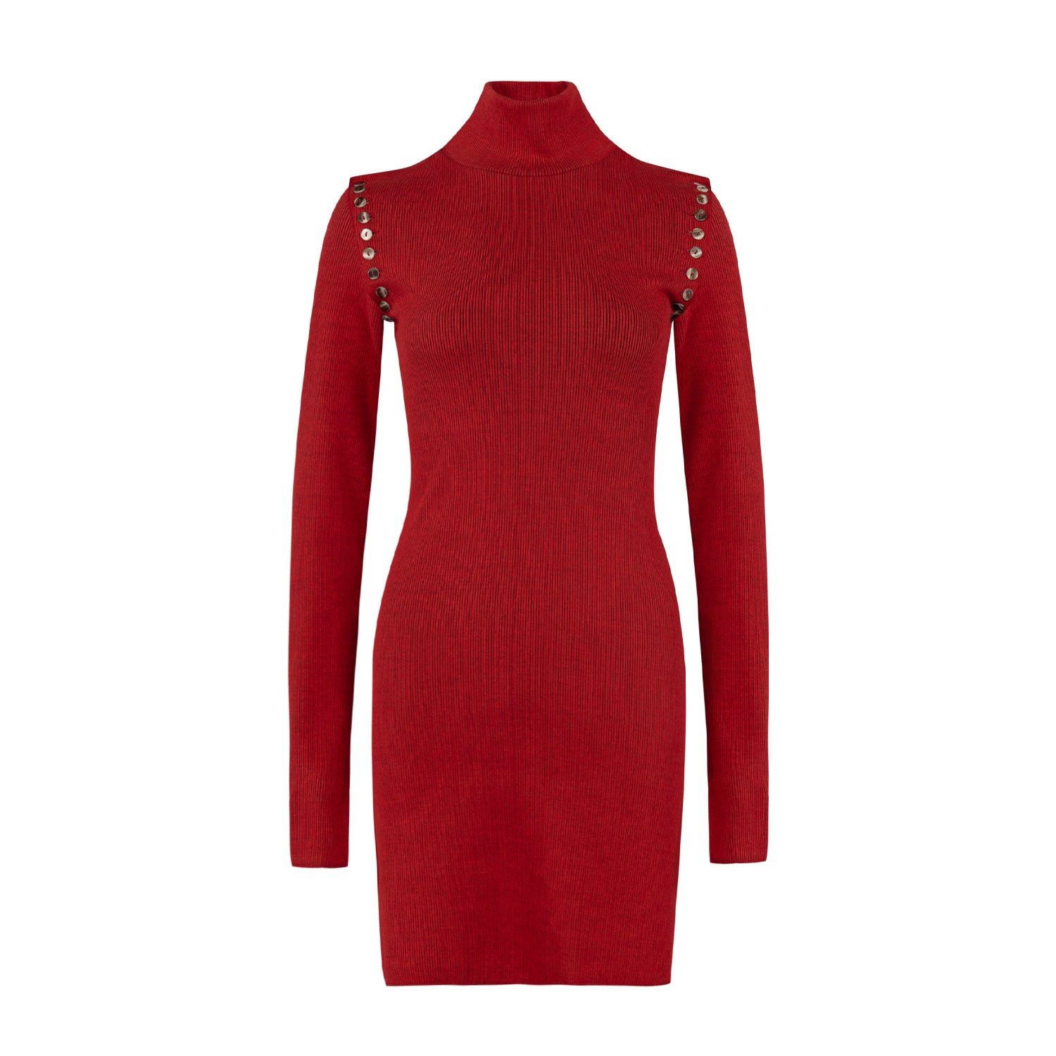 Pcfg Women's Red Your Itch Two Tones Rib Long Sleeve In Red