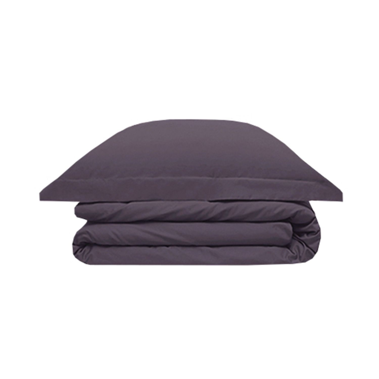 Decoflux Home Cotton Bedding Set Solid Figue Jam Purple Uk Double, Us Full In Purple