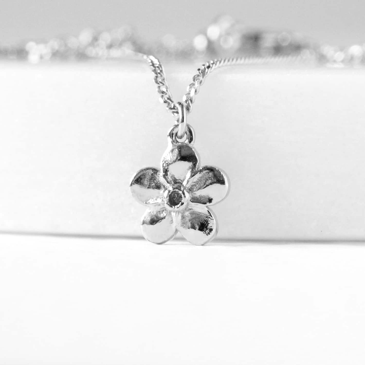 Forget Me Not Necklace – Silver | Lee Renee | Wolf & Badger