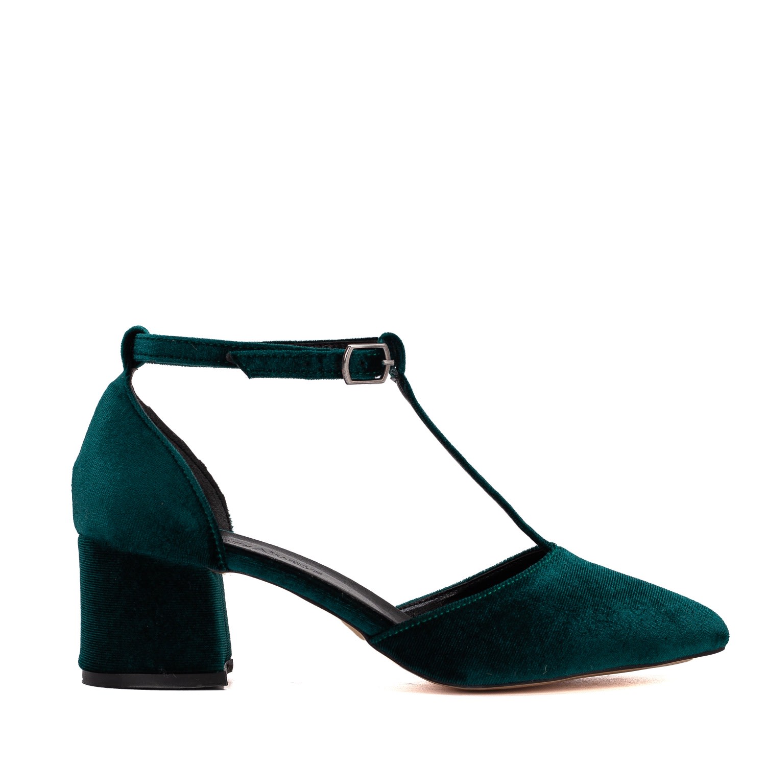 Forever & Always Shoes Women's Anicette - Emerald Green Velvet Shoes In Green