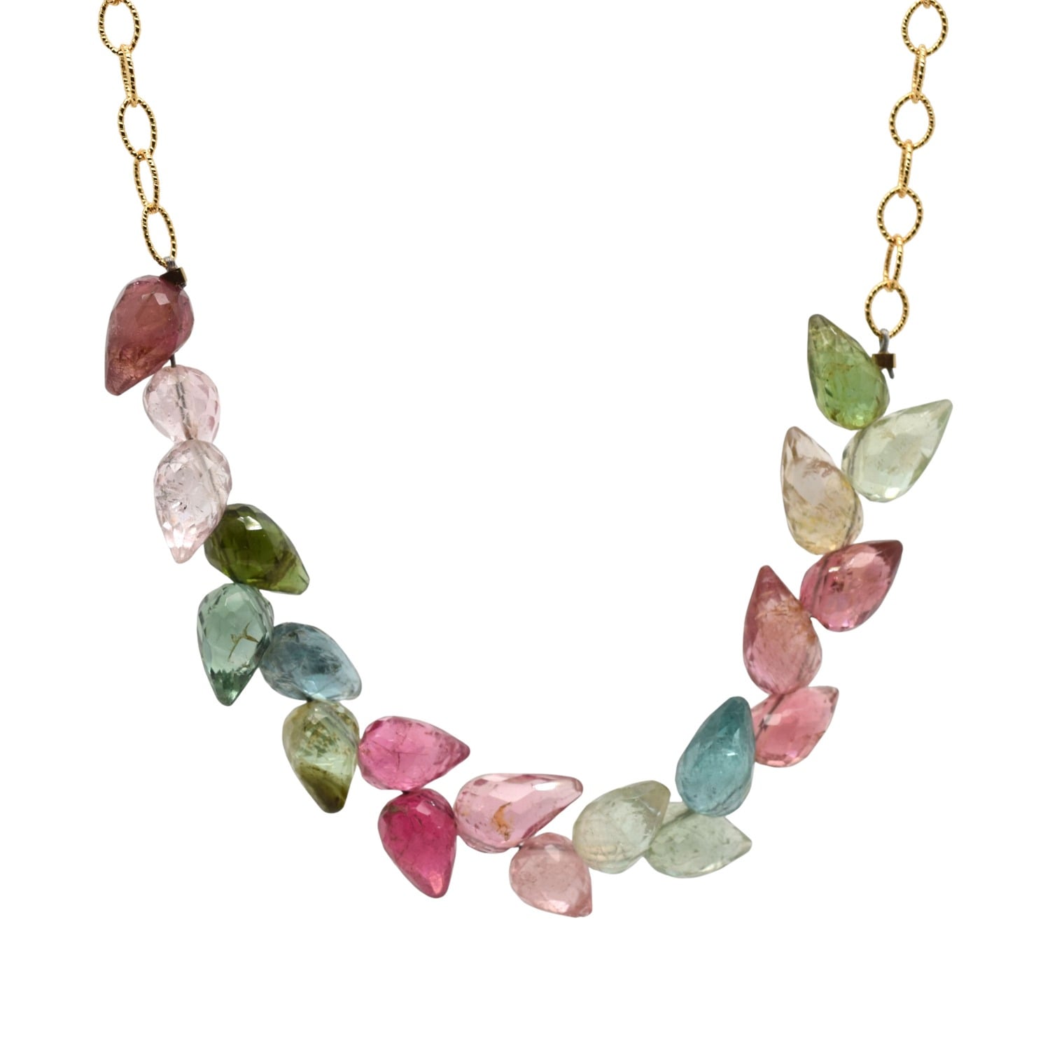Lori Kaplan Design Women's Tourmaline Leaf Gold Necklace In Gold