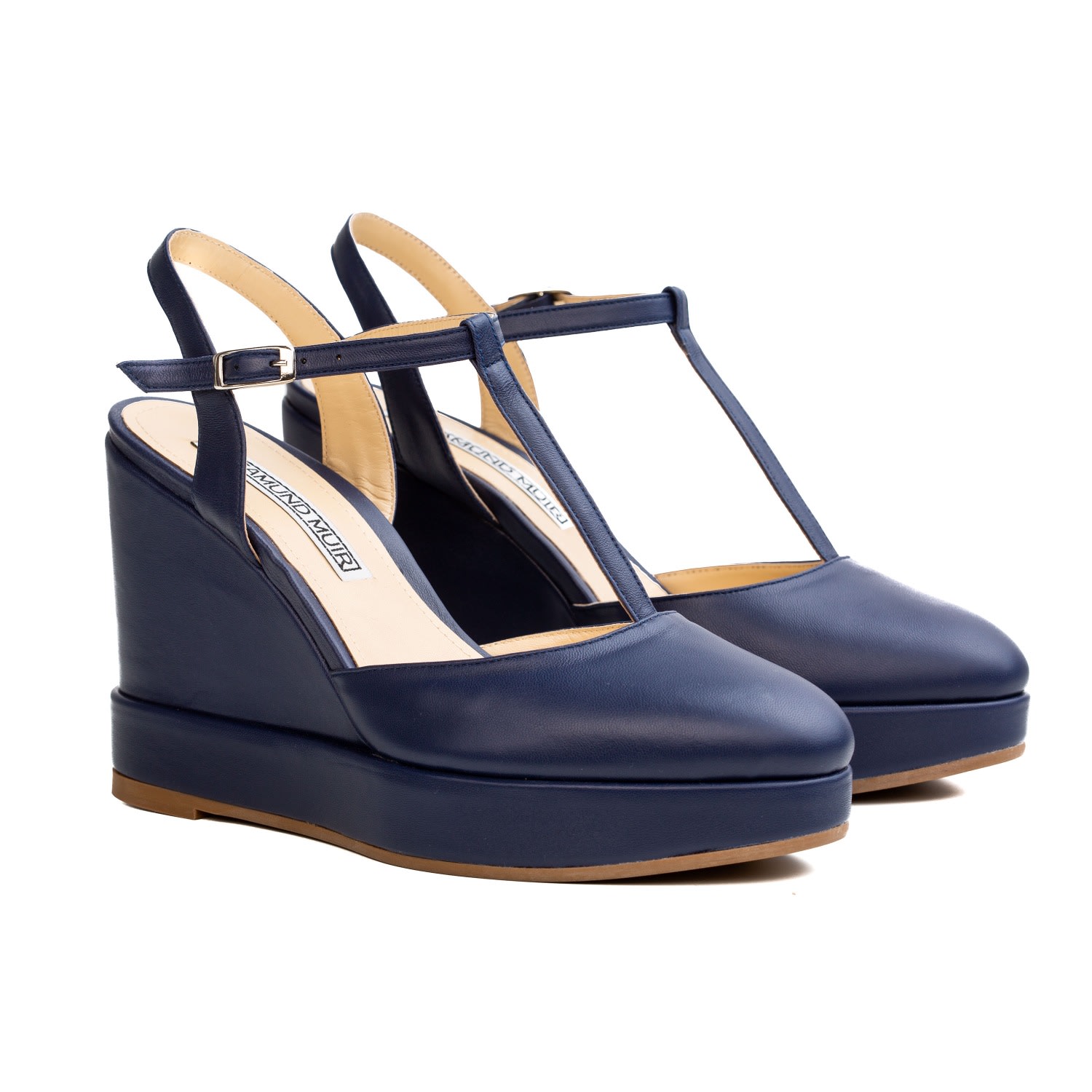 Women’s Jeanne Navy Blue Wedges 4 Uk Rosamund Muir London