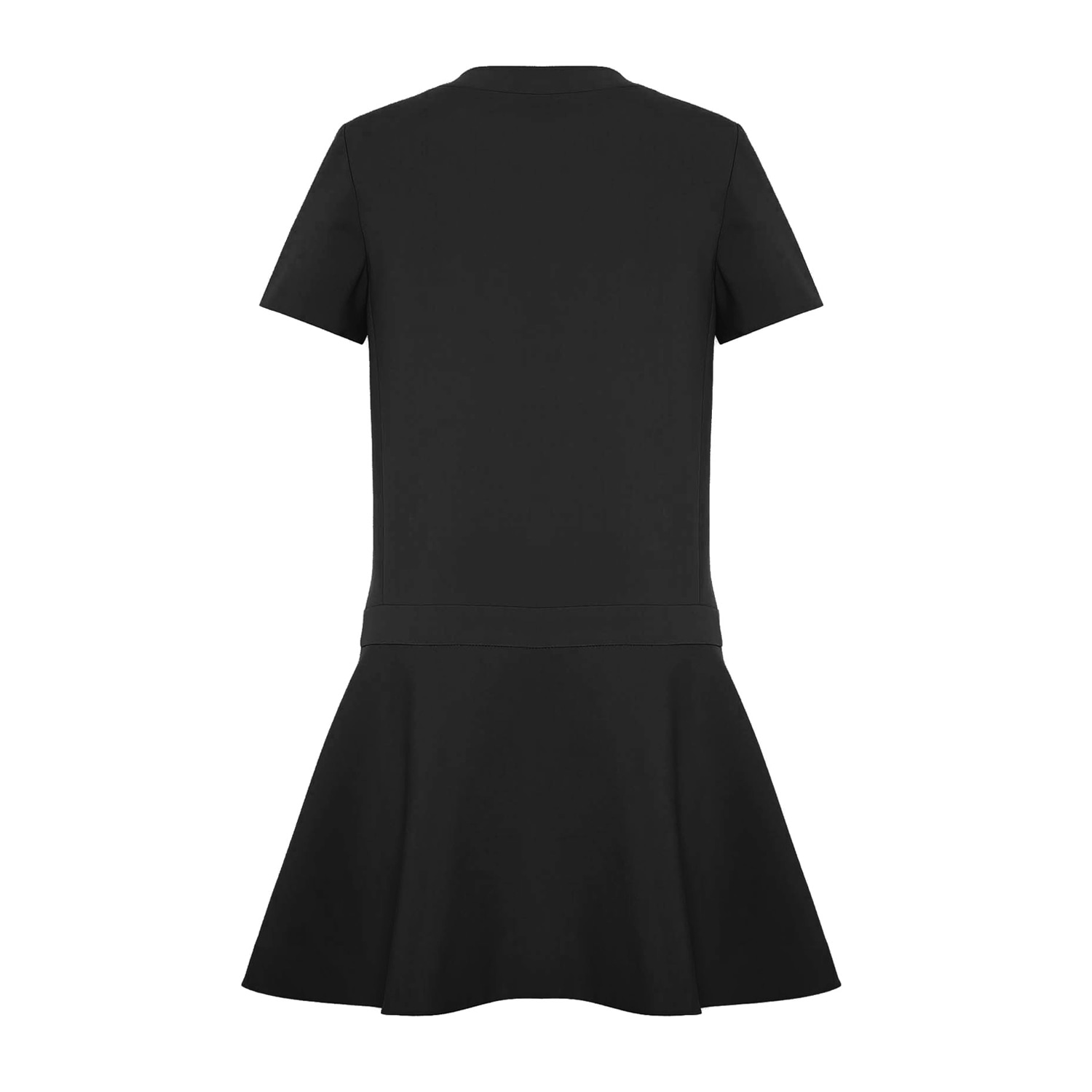 Theo The Label Women's Daphne Fluted Mod Dress - Black In Black