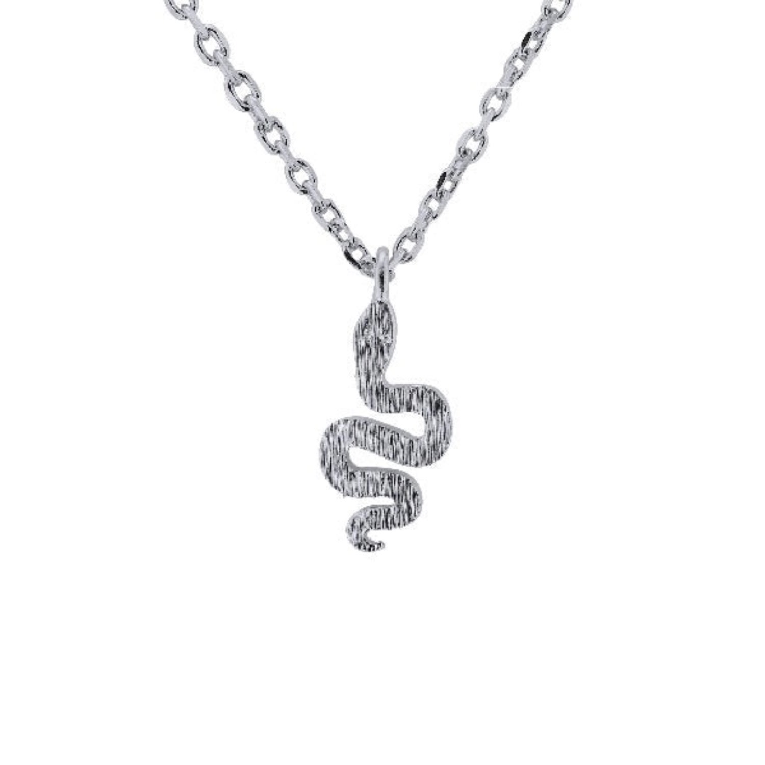 Women’s Annie Apple Rio Sterling Silver Winding Snake Charm Pendant Necklace Bermuda Watch Company