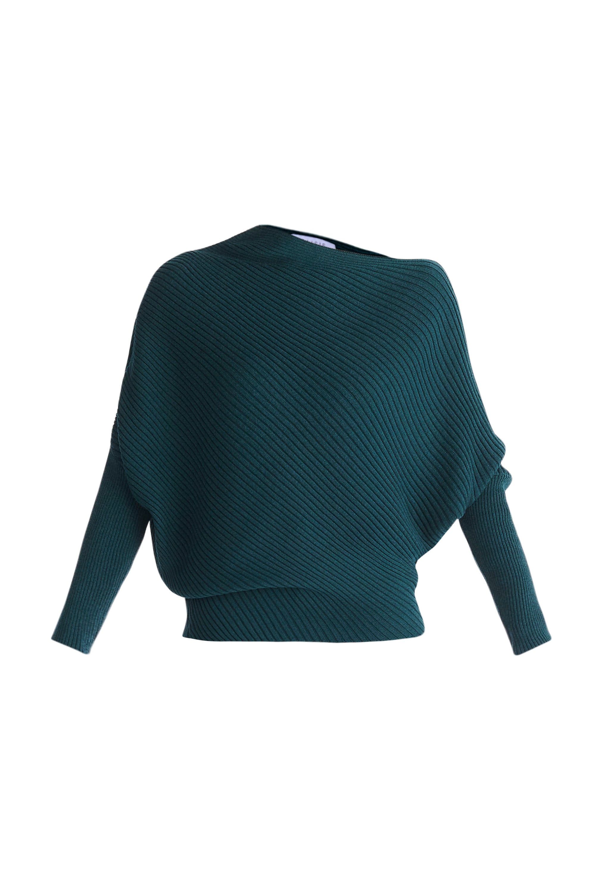 Women’s Draped Knitted Jumper In Dark Green Small Paisie