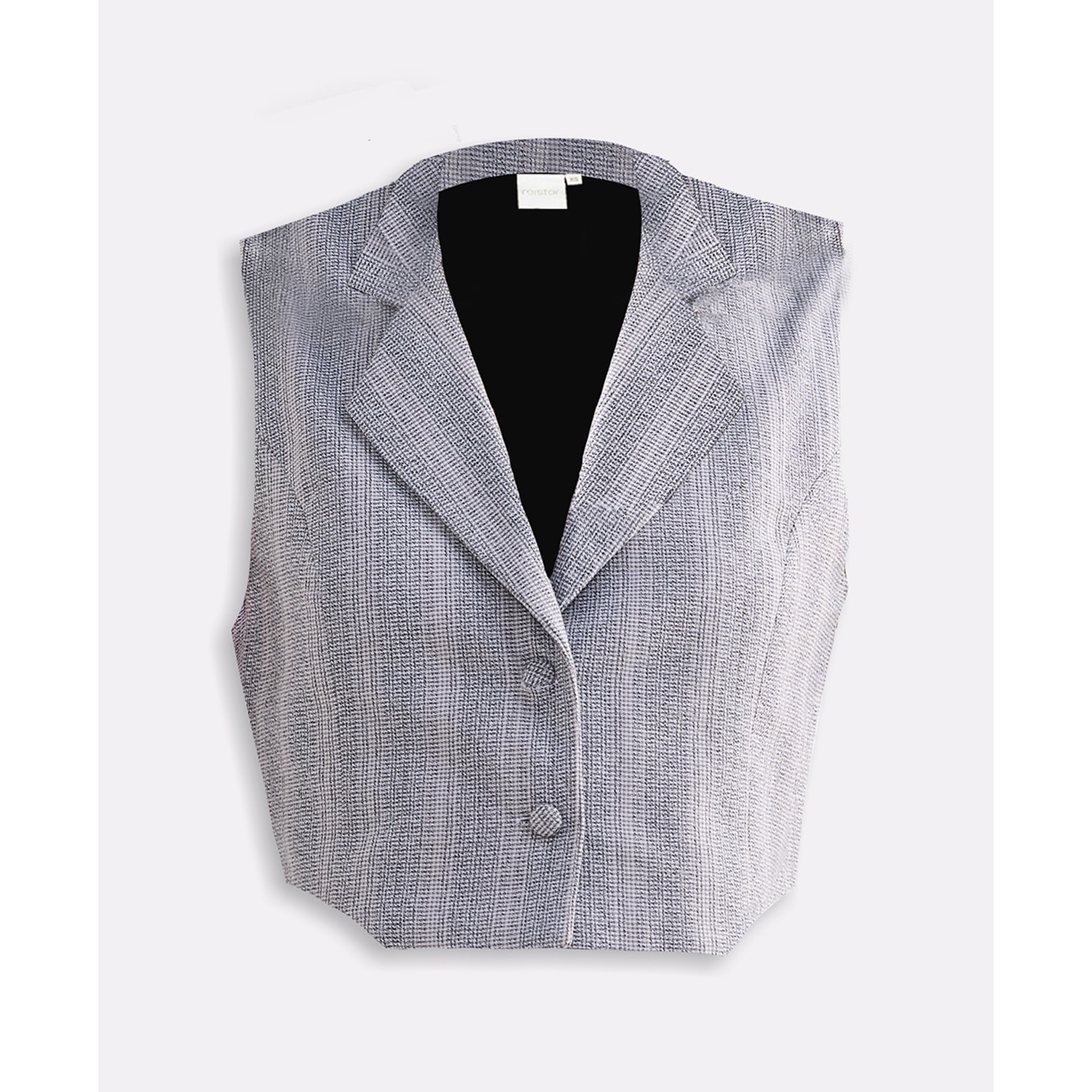 Reistor Women's Cropped Cotton Tweed Vest In Grey In Grey