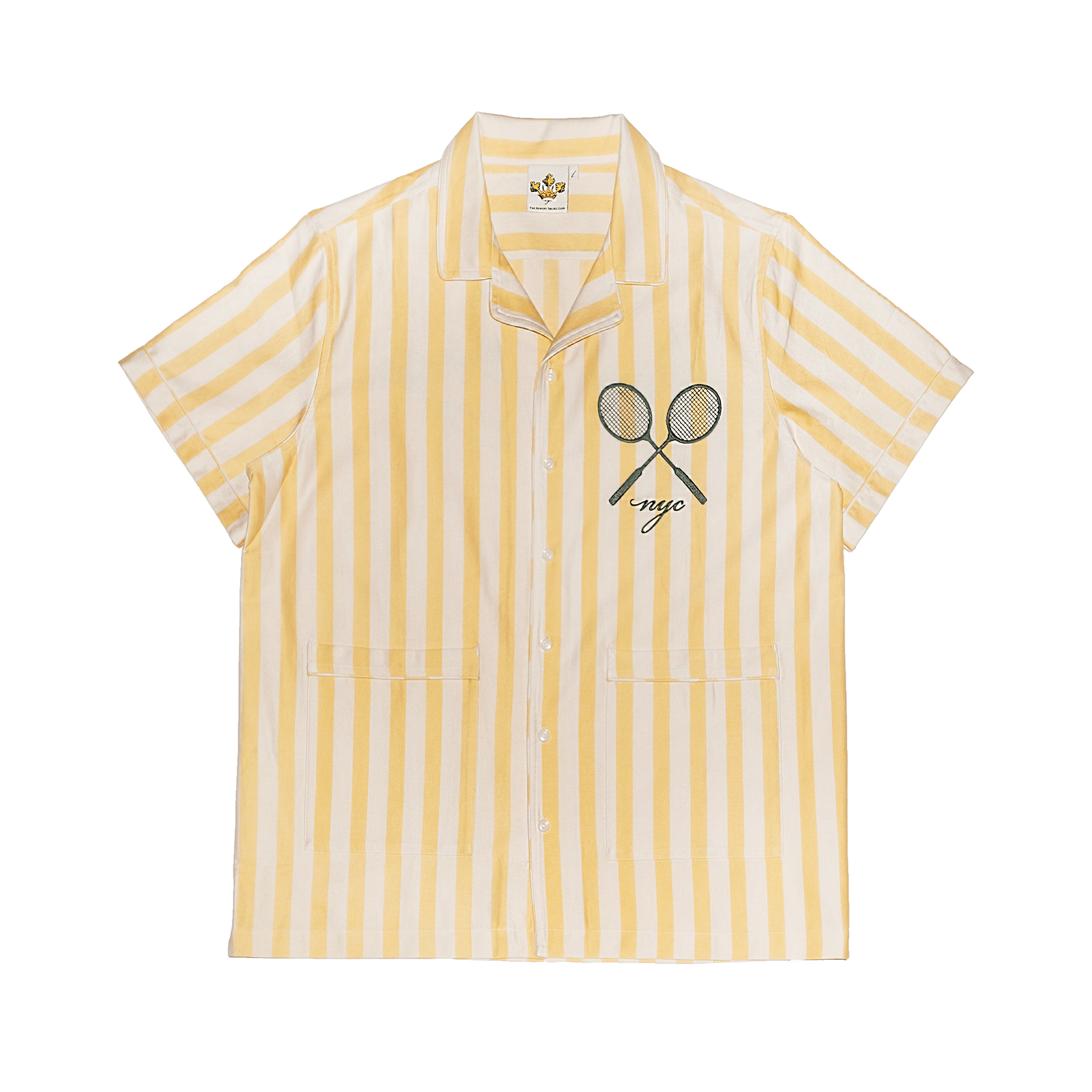 Men’s Yellow / Orange / White Back Alley Shirt Small The Bowery Social Club