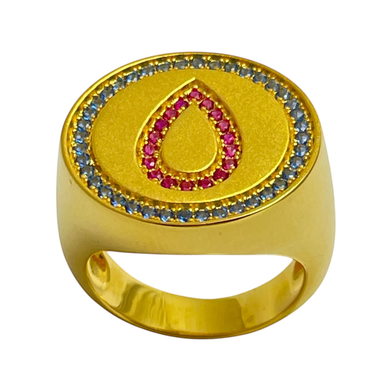 Dorota Lasak Women's Gold / Blue / Pink Sweet Blood Gold Vermeil Ring In Multi