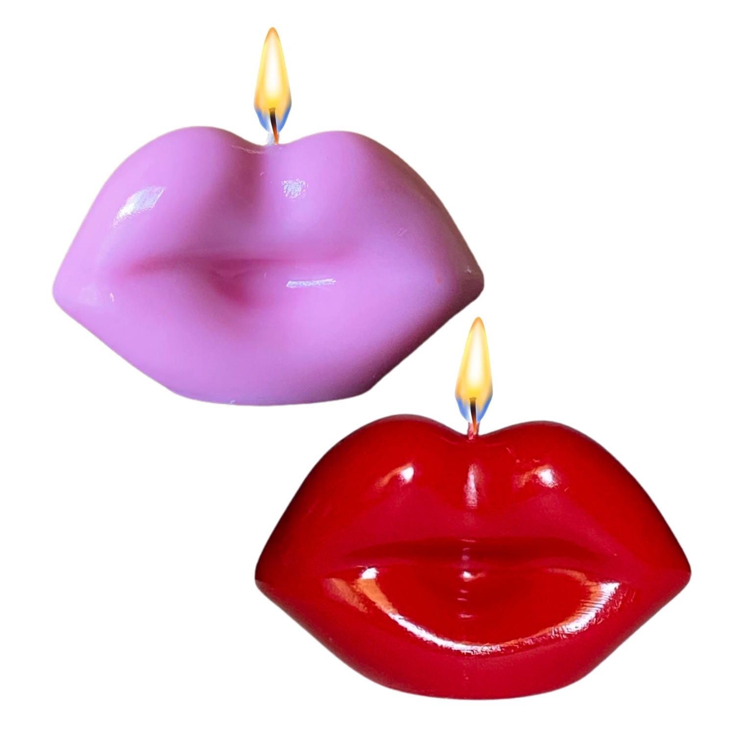 Neos Candlestudio Kiss Me Lips Rose Pink Red In Multi
