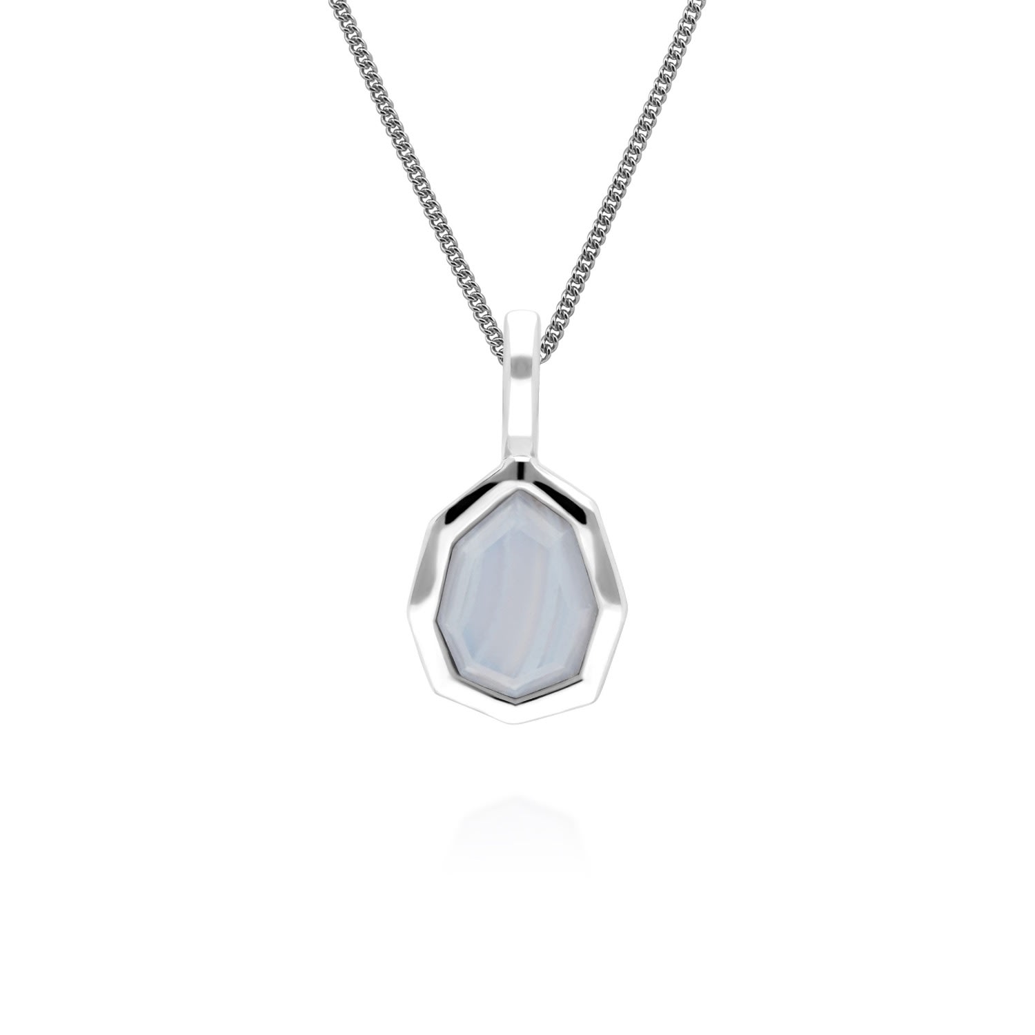 Women’s Irregular Blue Lace Agate Pendant Gemondo