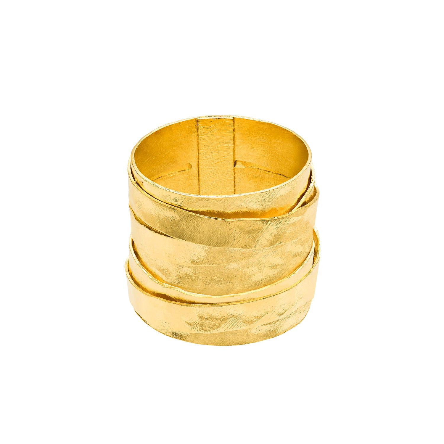 Marcia Moran Women's Gold Astoria Hammered Band Ring