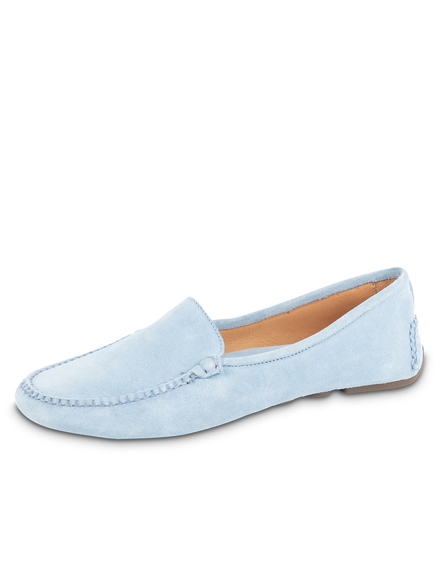 Patricia Green Women's Jillian Driving Moccasin French Blue In White