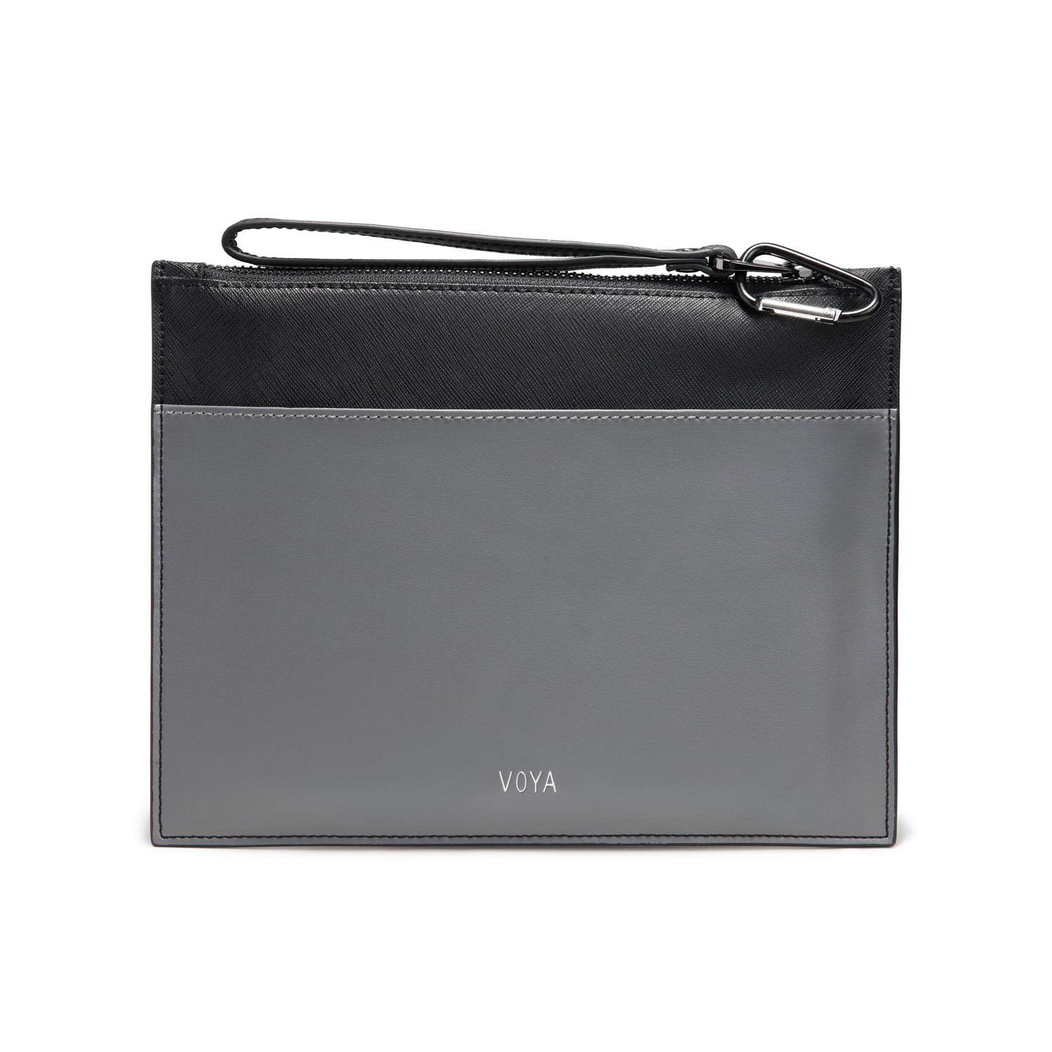 Voya Leather Travel Clutch - Black
