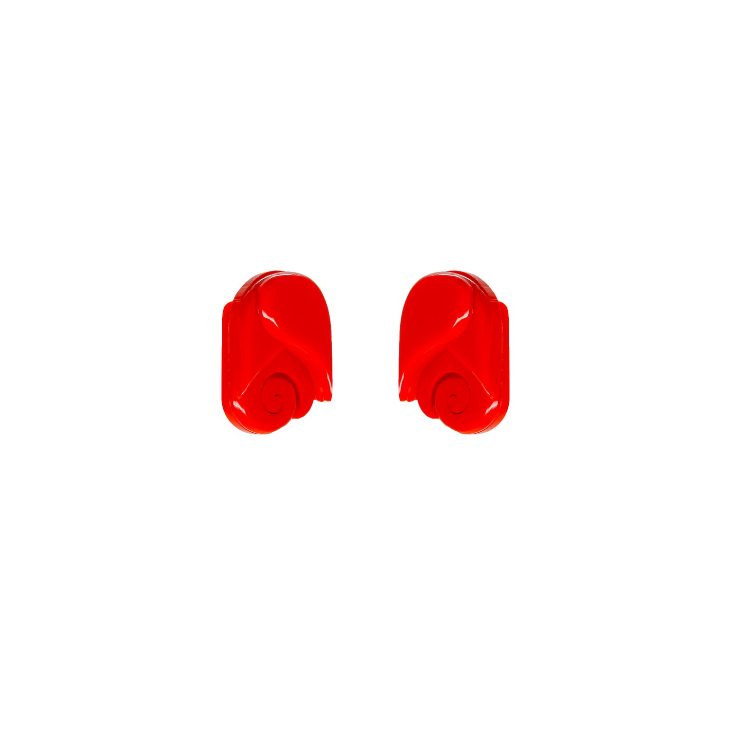 Gissa Bicalho Women's Handmade Acrylic Earring Rosebud - Red