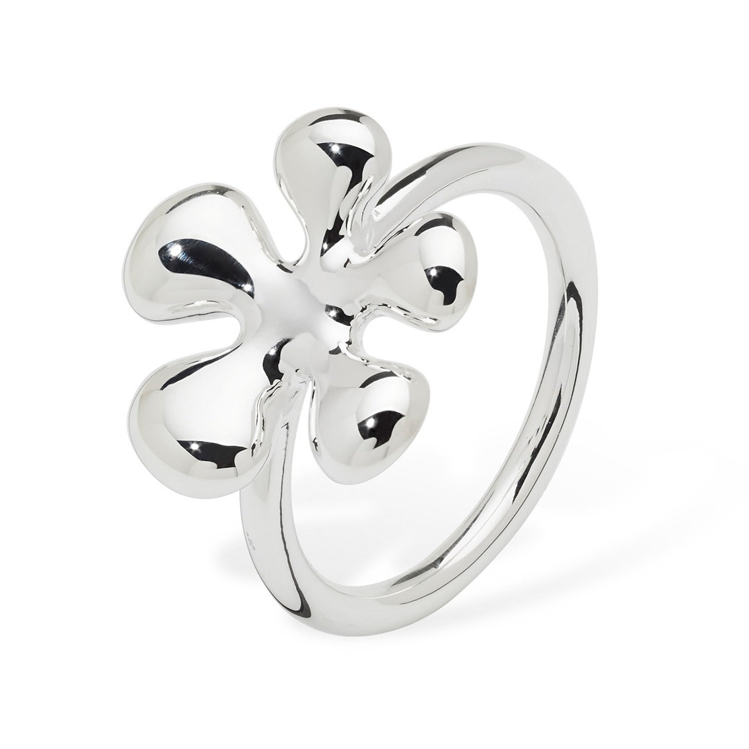 Lucy Quartermaine Women's Solid Sterling Silver Raised Splash Ring