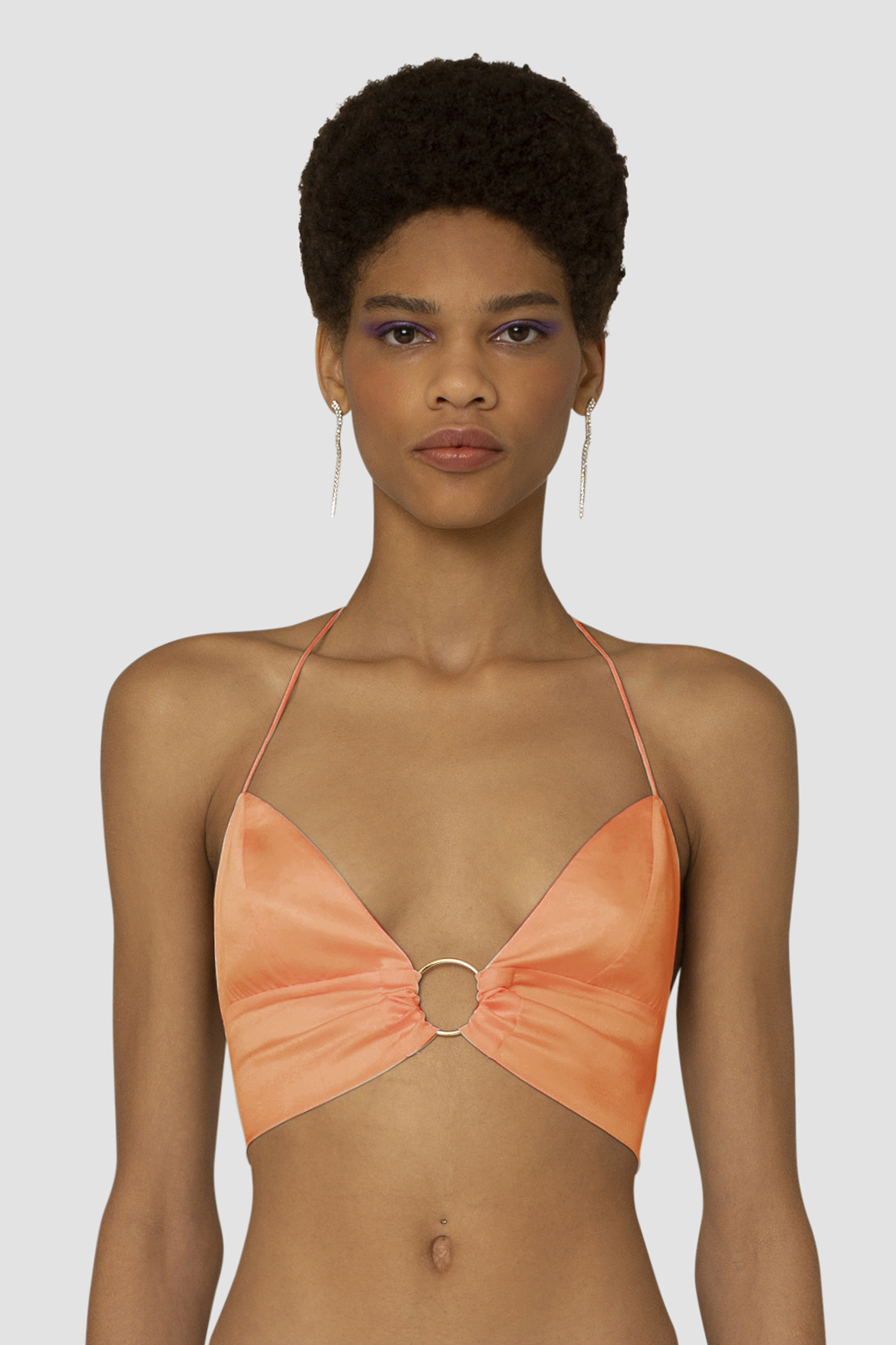 Ibiza Peach Satin Bralette | AMY LYNN | Wolf & Badger