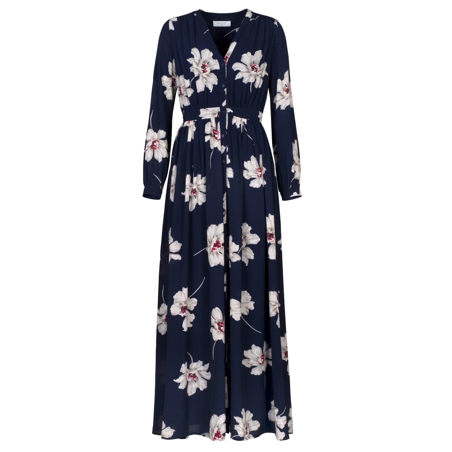 winter floral maxi dress