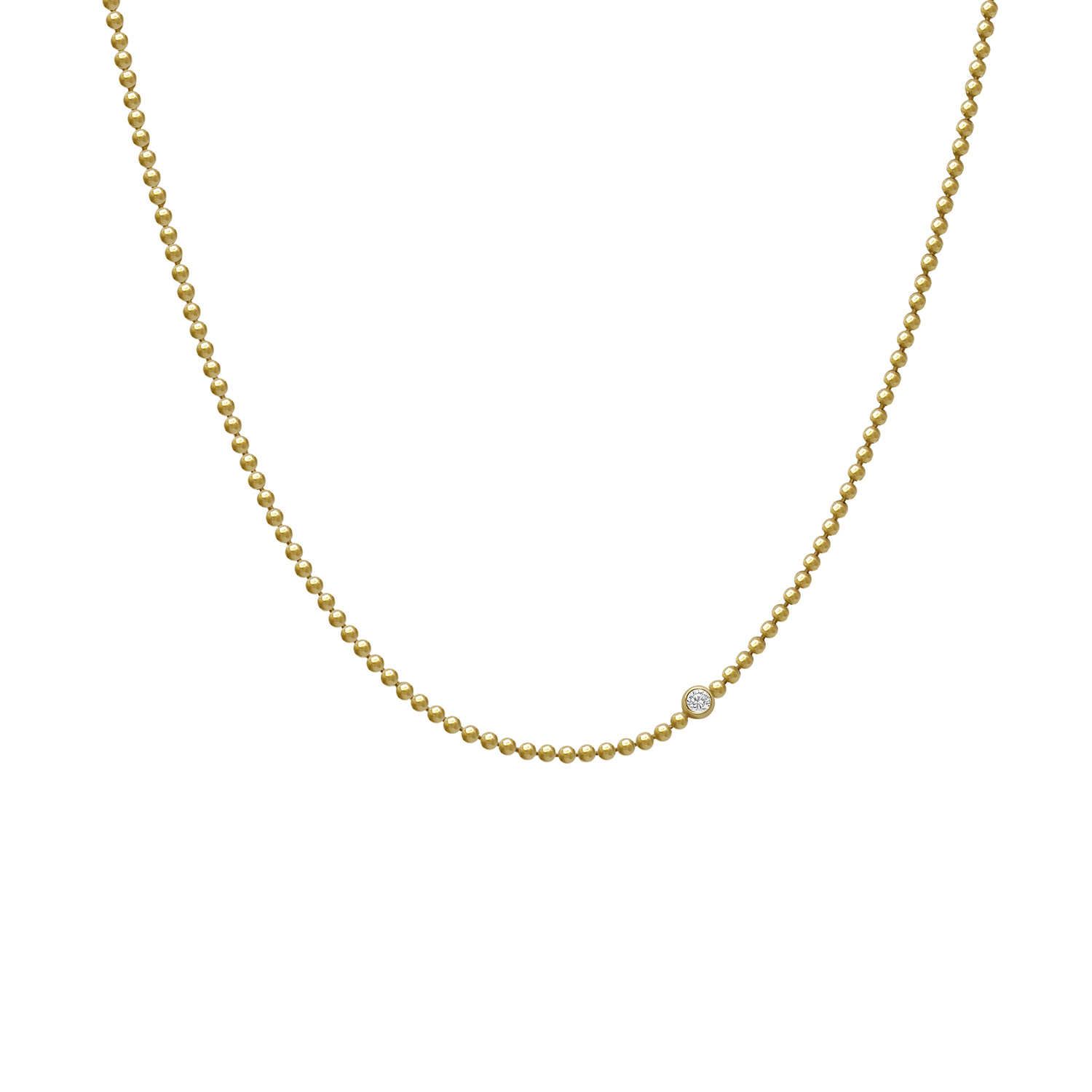 Women’s Gold / White Zodi White Diamond Gold Necklace Tory Long