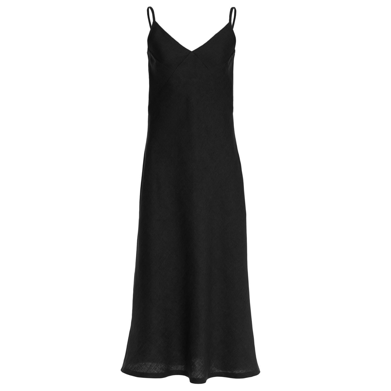 Women’s Sense Linen Slip Dress In Black Extra Small Bohomey