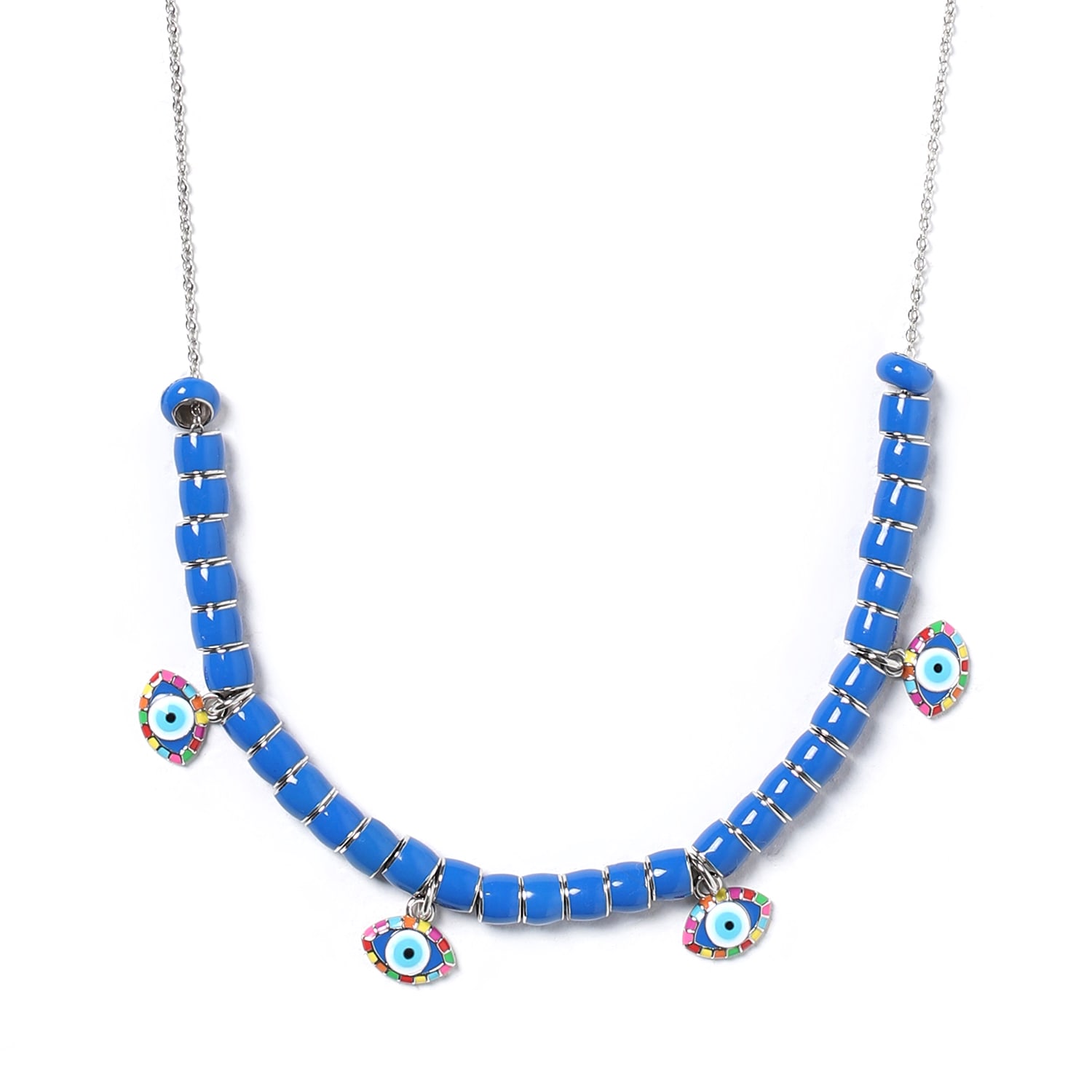 Pinnole Women's Blue Keep An Eye Out Necklace